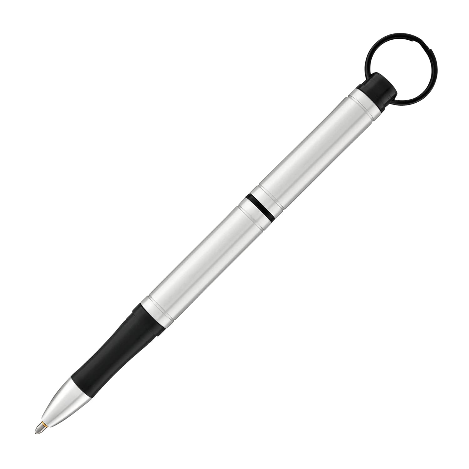 Fisher Space Pen Backpacker Ballpoint Pen - Refillable Aluminum Keychain Pen for Outdoor Adventures, Hiking, Camping & Everyday Carry (Clear Anodized Finish)