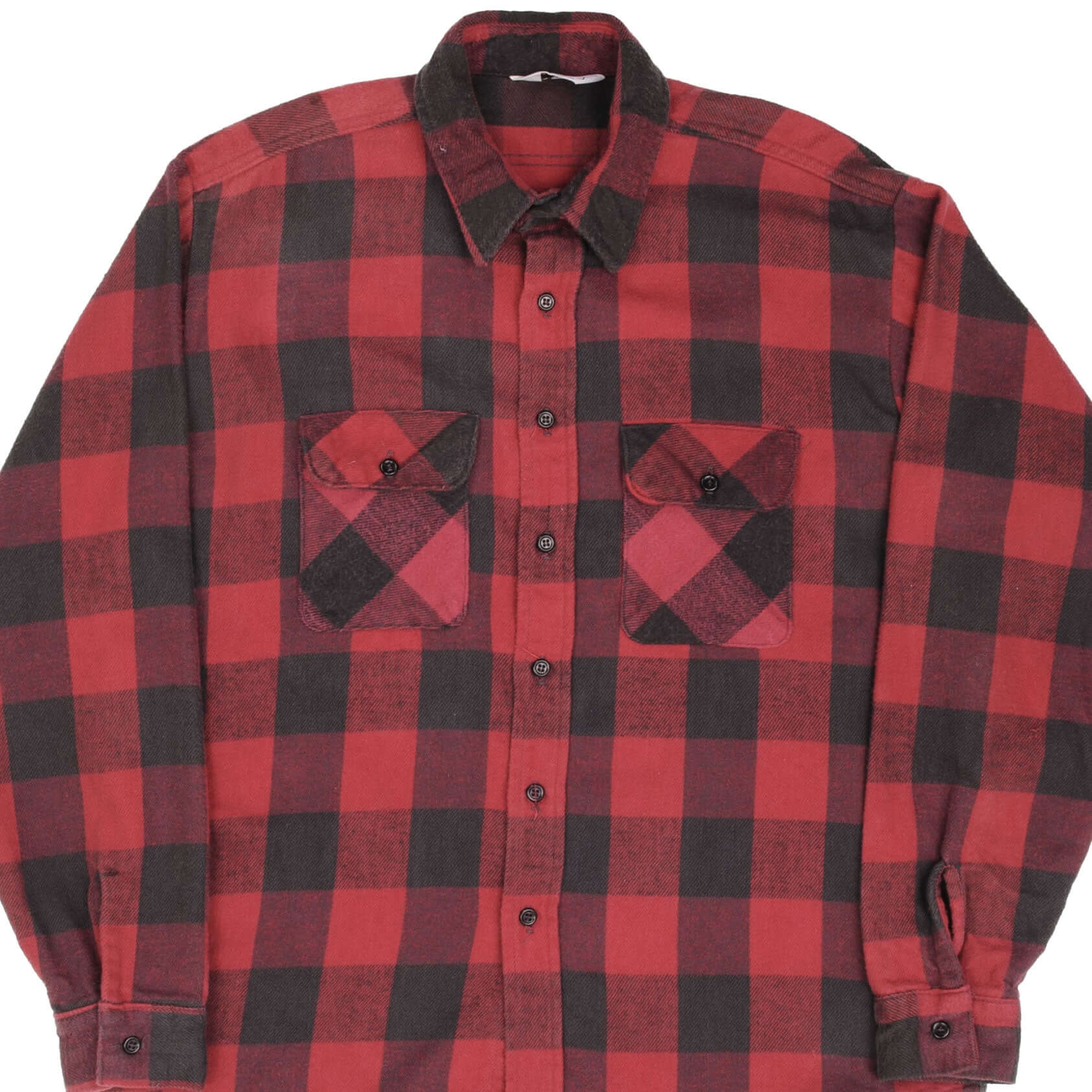 Vintage Five Brother Buffalo Check Plaid Flannel Shirt 1990s Size XL Made in USA - Cozy & Stylish for Outdoor Adventures, Camping, and Casual Wear