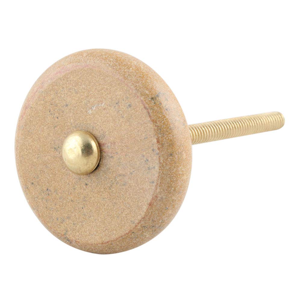 20 Pack Round Brown Marble Cabinet Knobs - Decorative Stone Drawer Pulls & Luxury Door Handles for Dressers, Cabinets, Wardrobes & Home Furniture Upgrade