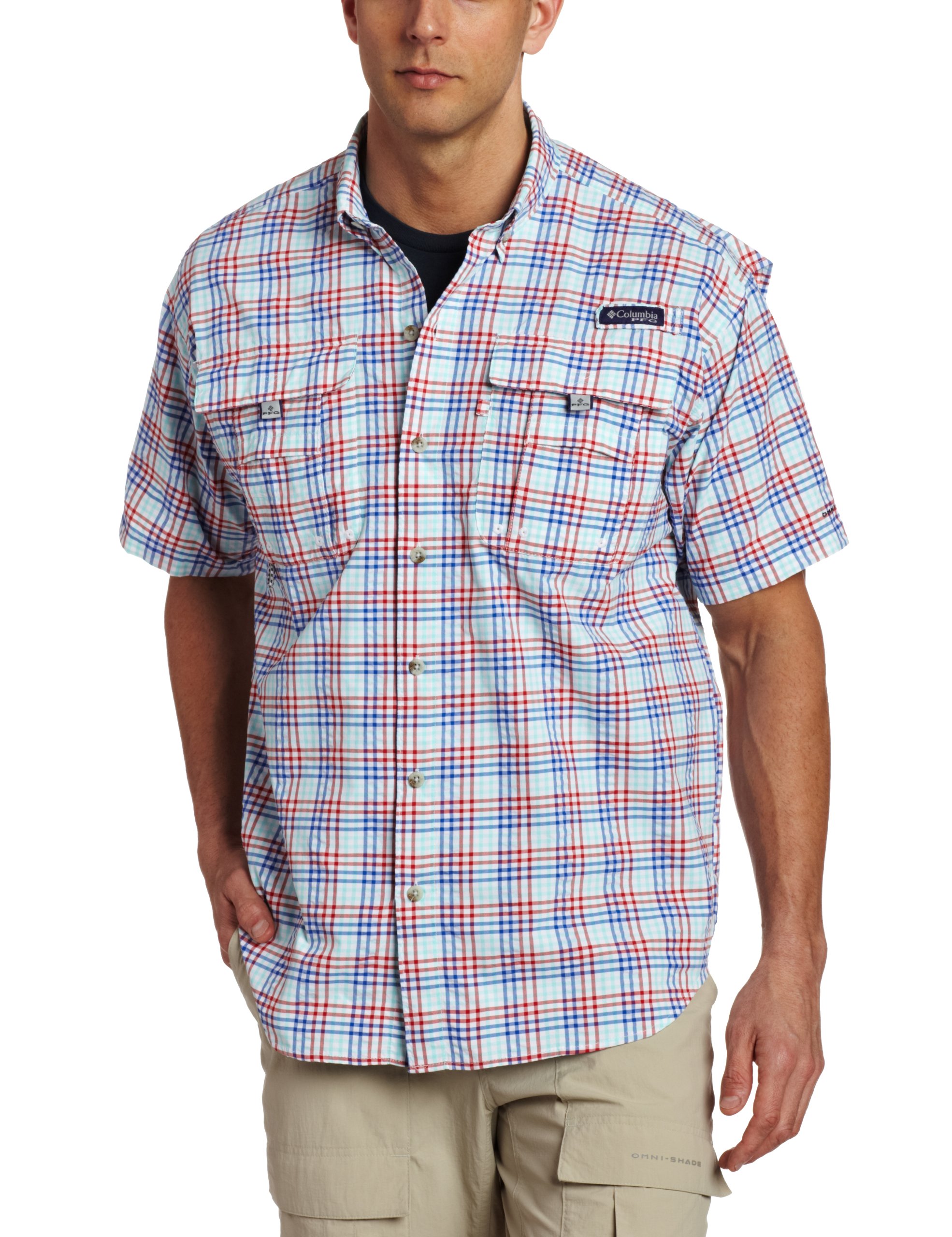 Columbia Men's Super Bahama Short Sleeve Shirt | UPF 50+ Sun Protection | Quick-Dry & Breathable | Casual & Outdoor Wear for Hiking, Fishing & Beach Activities