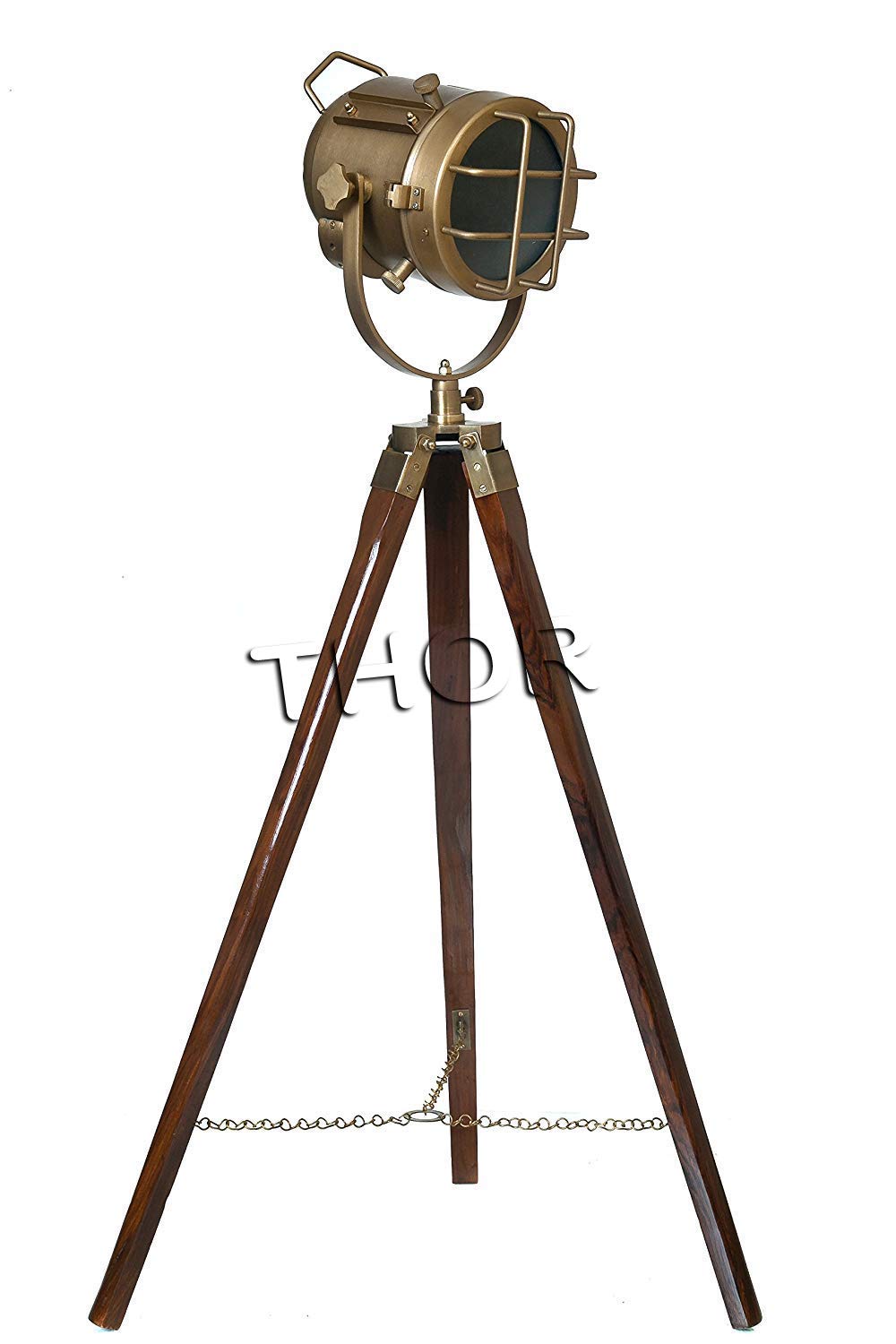 Vintage Nautical Antique Floor Lamp - Rustic Thor Instruments Model Spotlight for Home & Office Decor | Perfect for Coastal Living Rooms, Beach House Lighting, and Vintage-Themed Gifts