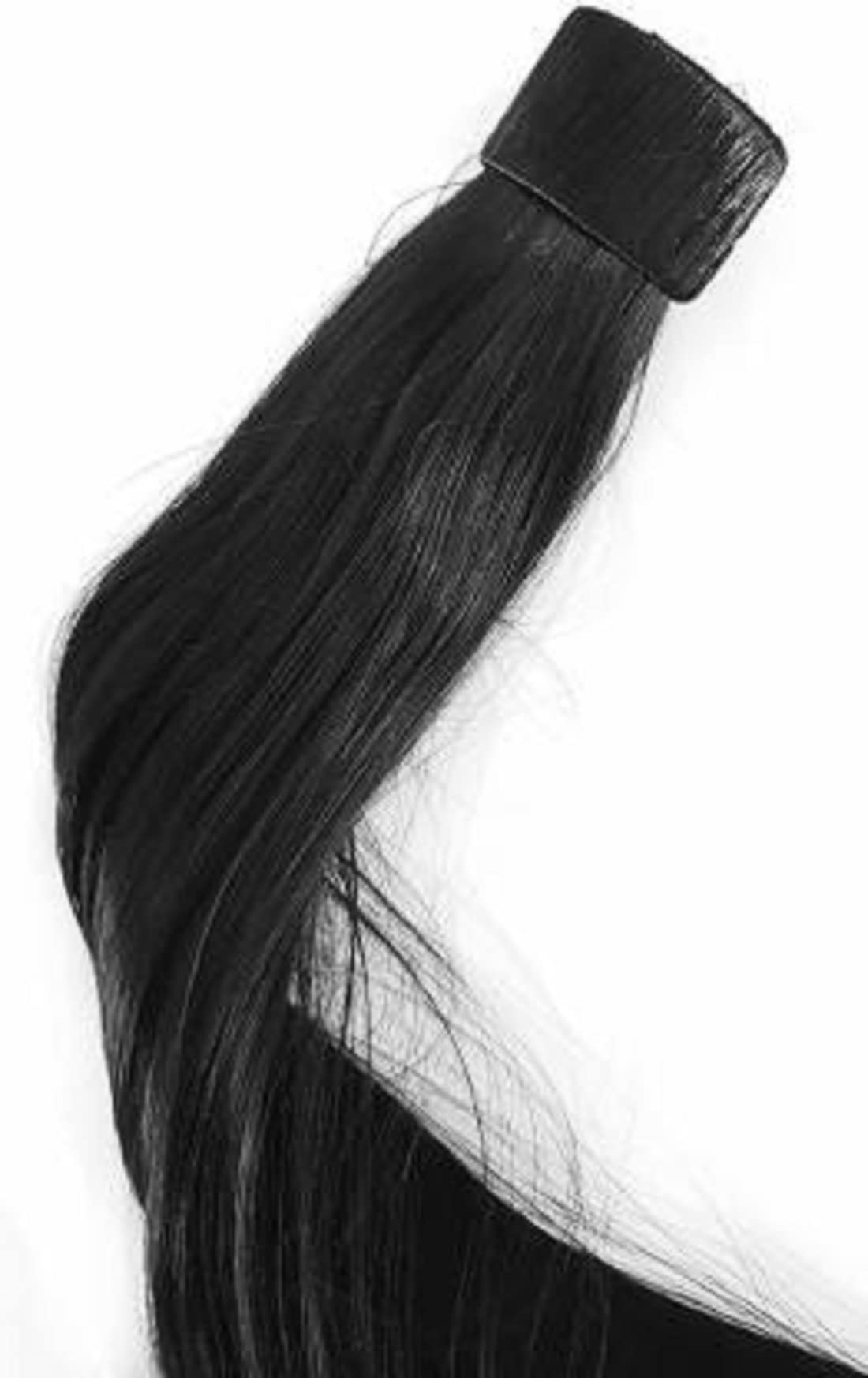 Stylish Straight Black Hair Ponytail Extension with Natural Scale - Perfect for Parties, Weddings & Everyday Wear
