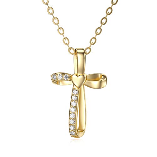 style 1-heart cross with diamonds
