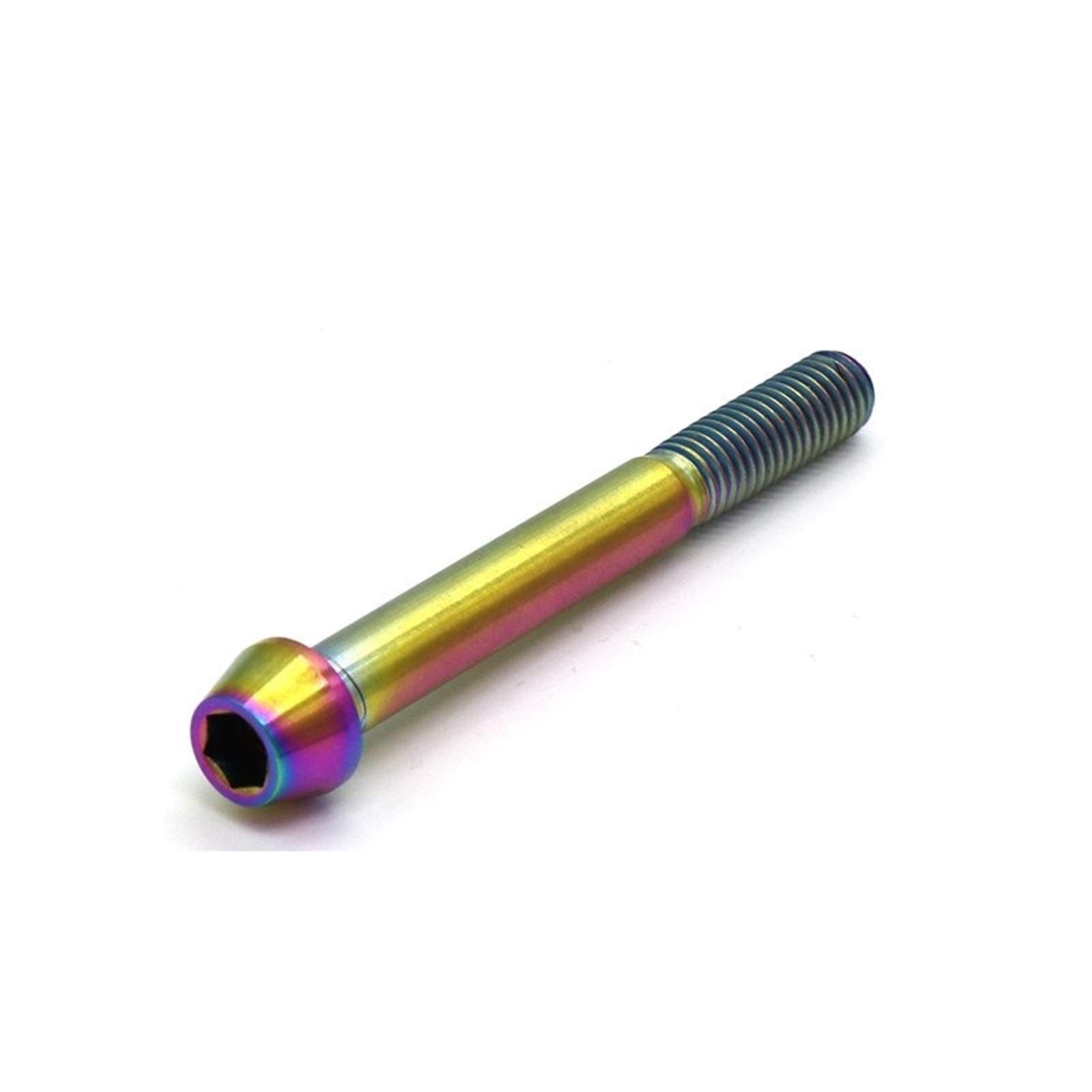 1pc M8x70MM Titanium Alloy Bicycle Headset Cap Bolt for Brompton MBX Ultralight Stem Screw - Lightweight Durable Bike Parts - Perfect for Road Bikes, Mountain Bikes & Folding Bikes (Colorful)