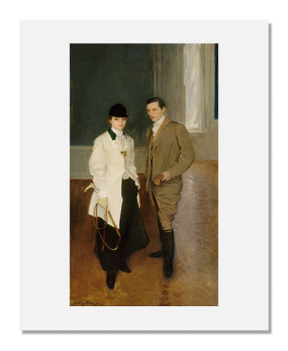Original Painting Reproduction - Cecilia Beaux's Brother and Sister Portrait: Charles Sumner Bird & Edith Bird (Mrs. Robert Bass) - Vintage Home Decor, Art Gallery Wall Display, Classic Oil Painting Reproduction for Living Room & Office