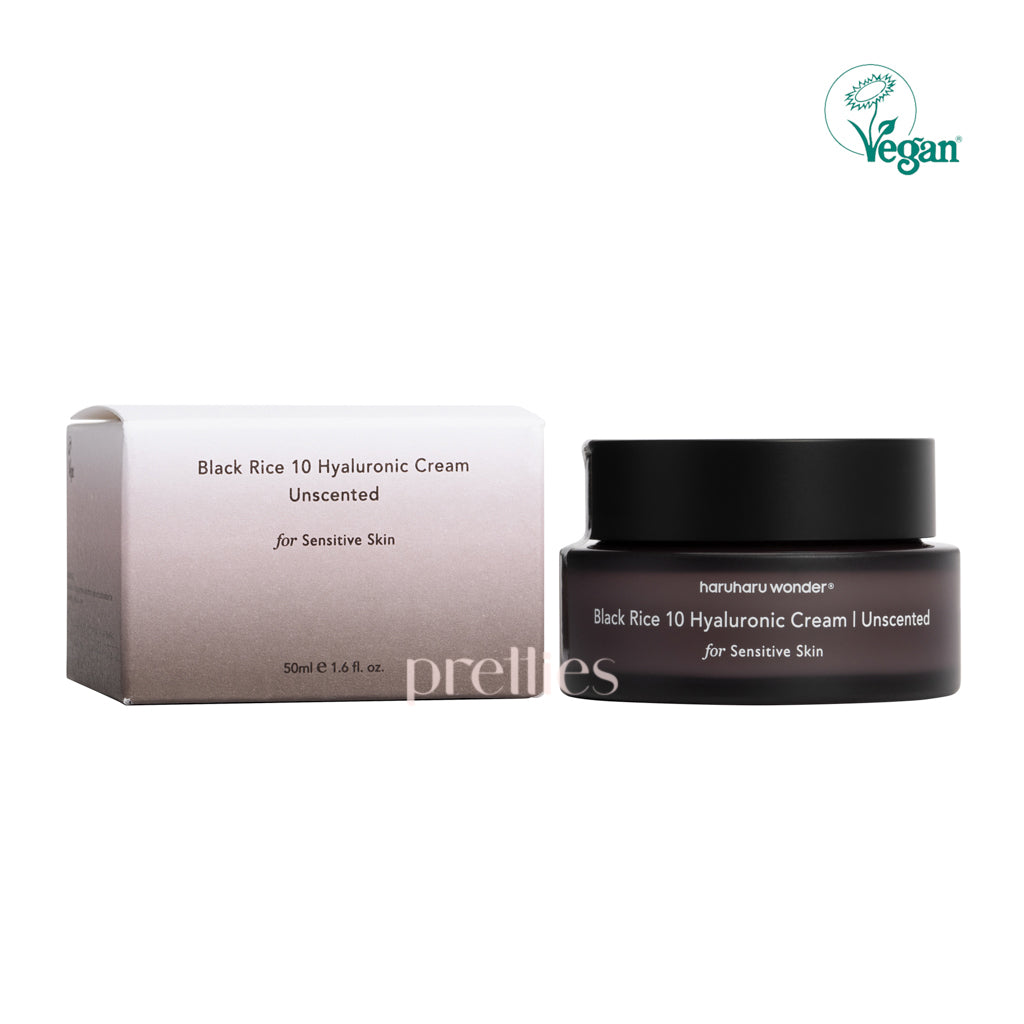 Haruharu Wonder Black Rice Hyaluronic Acid Moisturizing Cream 50ml - Unscented, Vegan, Cruelty-Free - Deep Hydration for Dry & Sensitive Skin - Day & Night Face Cream for All Skin Types