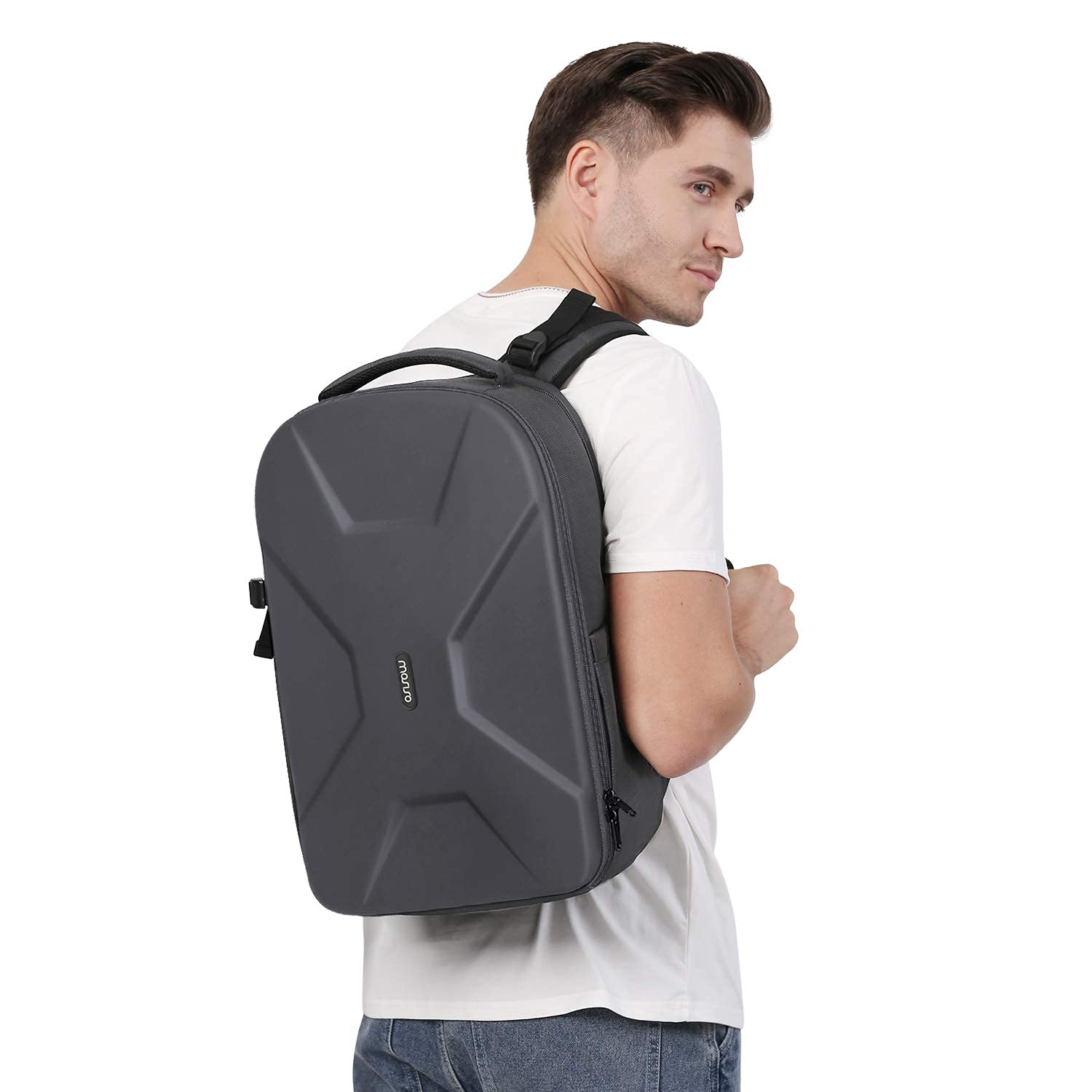MOSISO Waterproof DSLR Camera Backpack 15-16 Inch - Hardshell Case for Canon Nikon Sony Mirrorless Cameras with Tripod Holder & Laptop Compartment (Gray) - Perfect for Travel Photography & Outdoor Adventures