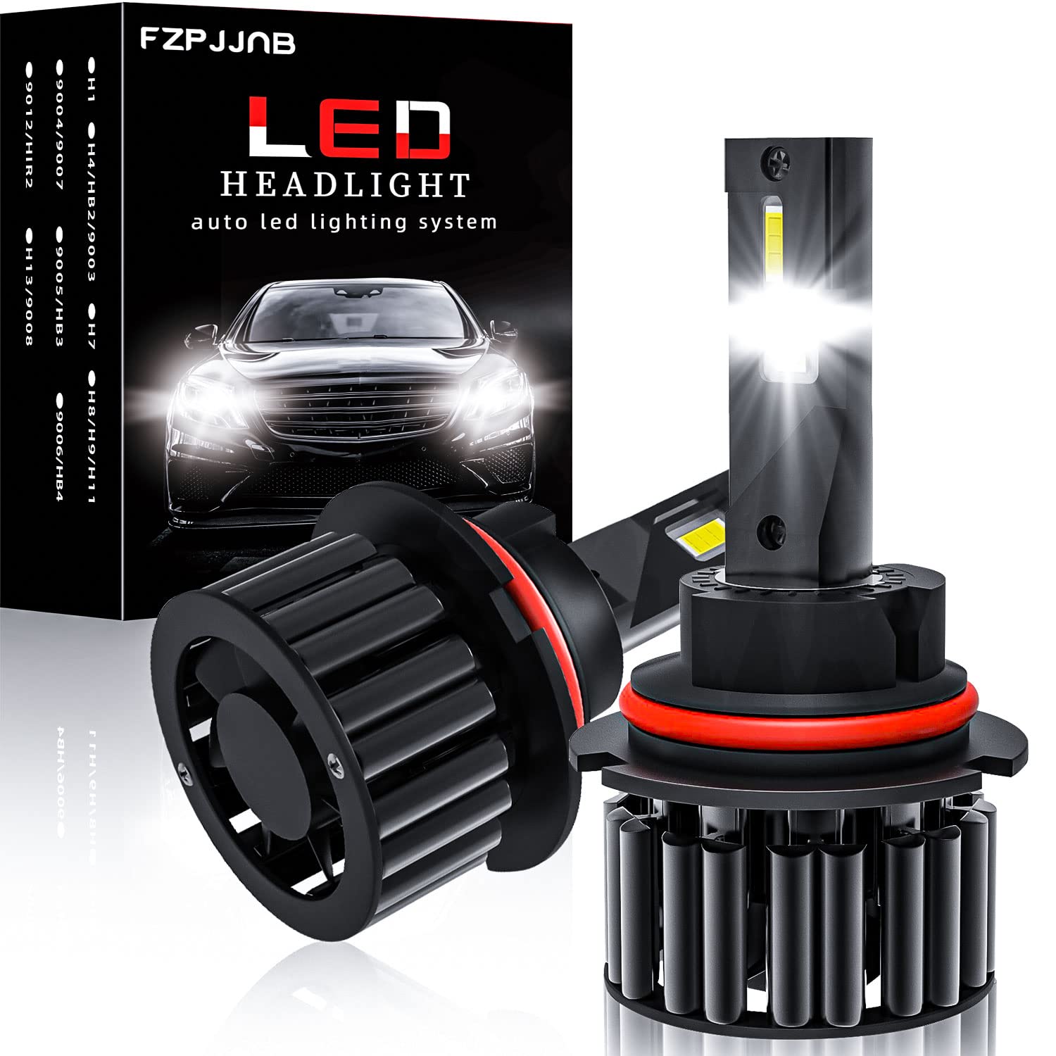 9007/HB5 LED Headlight Bulbs for FORD F-150 (1993-2003) & F250/F350 (1992-2004) - 20000LM Super Bright 6500K Cool White Hi/Lo Beam - Plug & Play Installation - Pack of 2 - Perfect for Night Driving & Off-Road Adventures