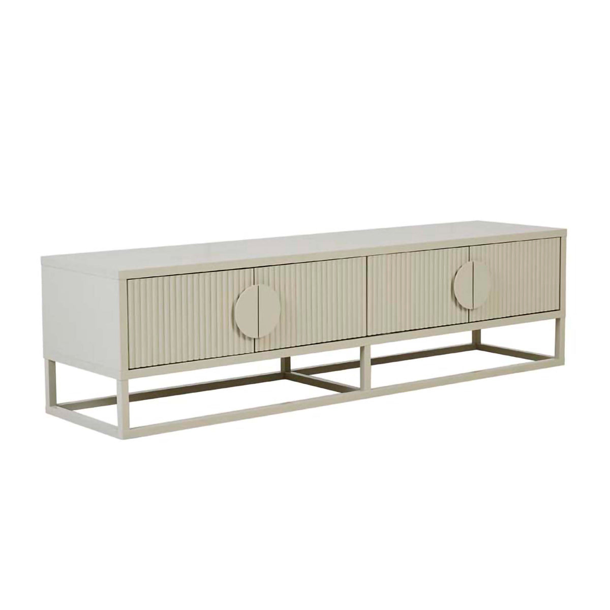 Benjamin Ripple Entertainment Unit - Modern TV Stand with Storage for Living Room, Bedroom & Home Theater - Perfect for 65 Inch TV & Media Storage