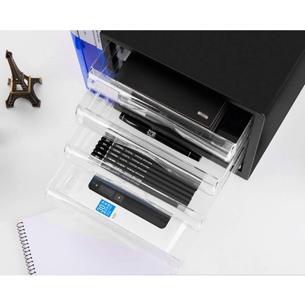 XBSXP Portable File Cabinet & Organizer - ABS Material, High-Transparent Resin Drawer, PP Plastic - Black | Office Supplies for Documents, Newspapers & Data Storage | Perfect for Home Office, Classroom & Workspace Organization
