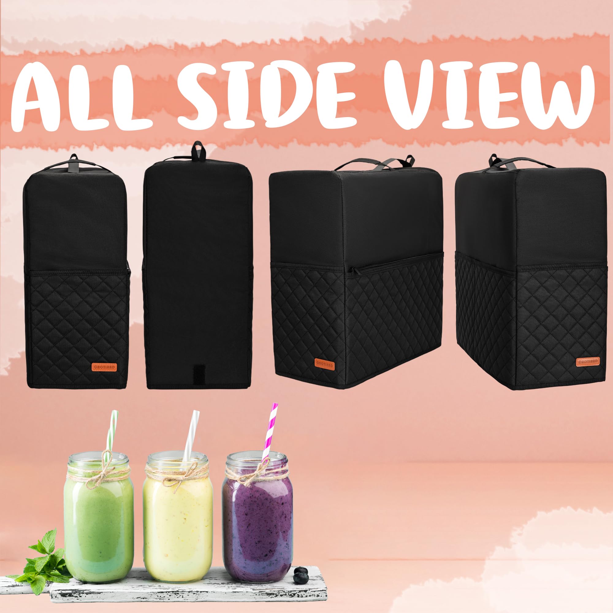 **Ninja Slushie Machine Dust Cover - Black Foldable Hanging Protector for Ninja Slushy & Frozen Drink Maker | Perfect for Home Bars, Parties & Outdoor Events**
