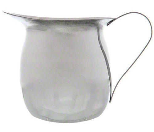 Update International 8 Oz Bell Creamer - Stainless Steel Creamer Pitcher with Handle for Coffee, Tea, Milk - Perfect for Restaurants, Cafes & Home Use
