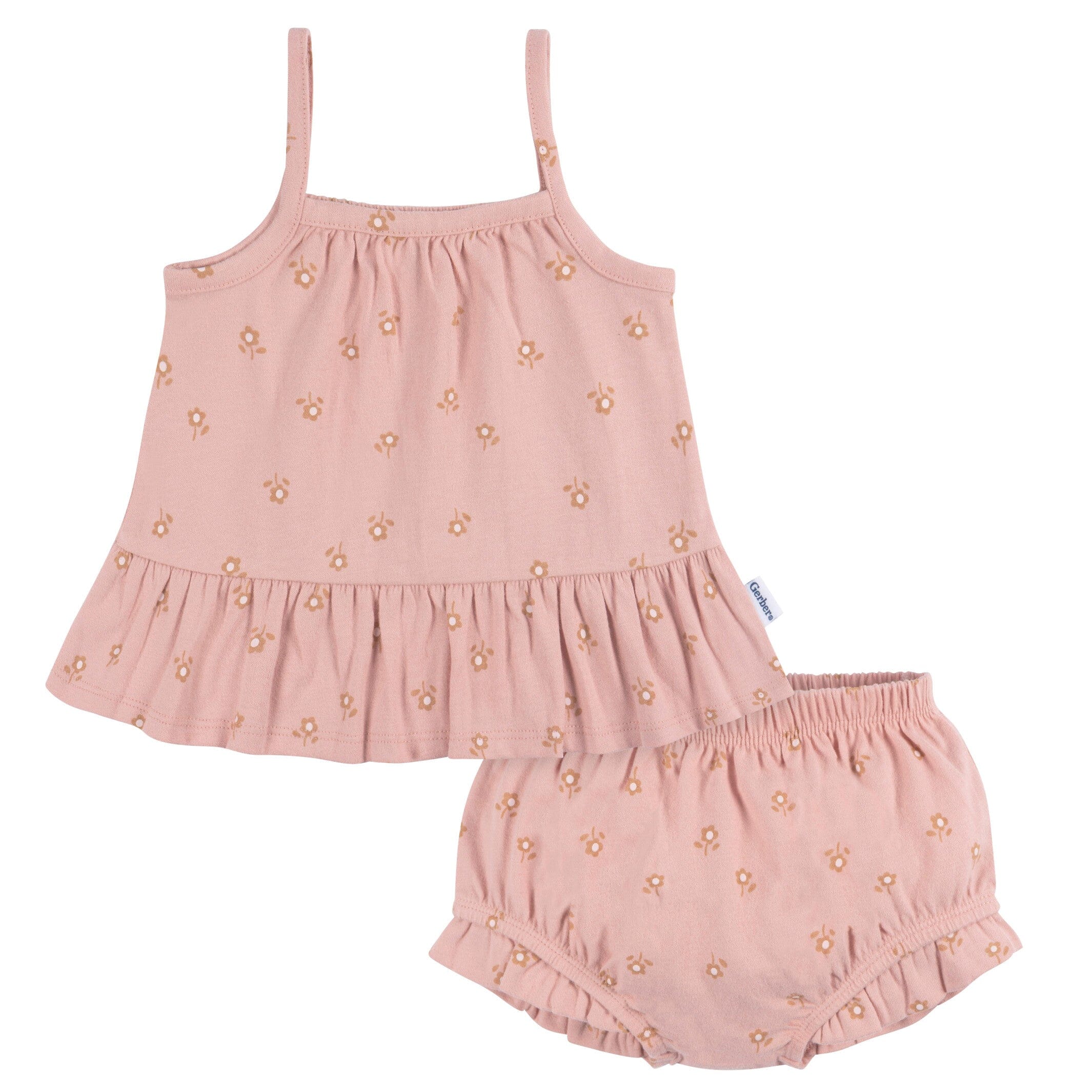 2 Piece Baby Girls Poppies Tank Top and Diaper Cover Set - Cute Floral Outfit for Newborns & Infants - Perfect for Summer, Photo Shoots & Special Occasions