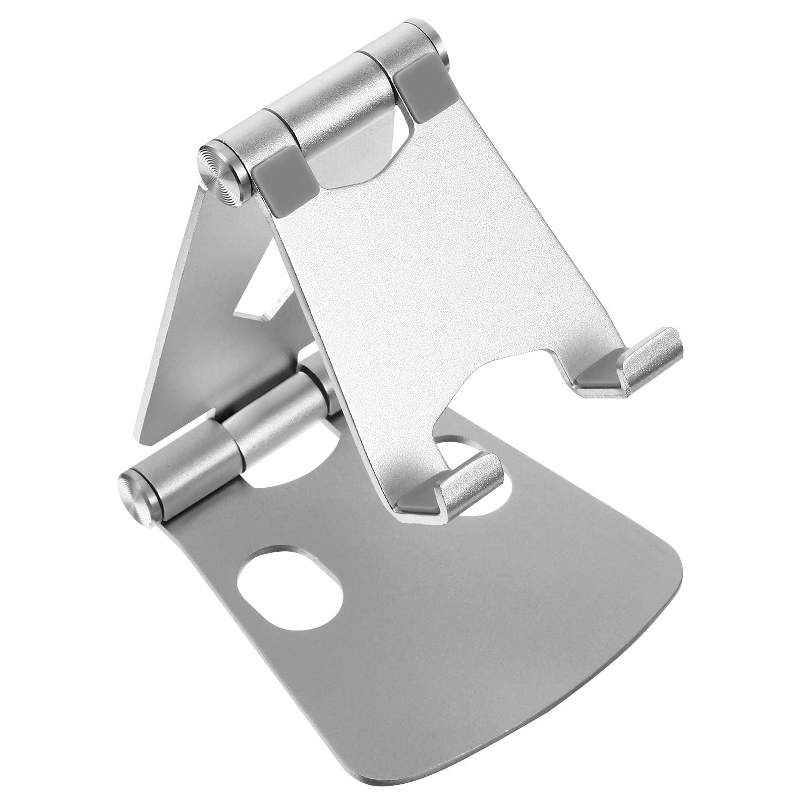 1pc Aluminum Alloy Universal Desktop Phone Holder Stand for iPhone, Samsung, iPad & Tablet - Perfect for Live Streaming, Video Calls & Office Work
