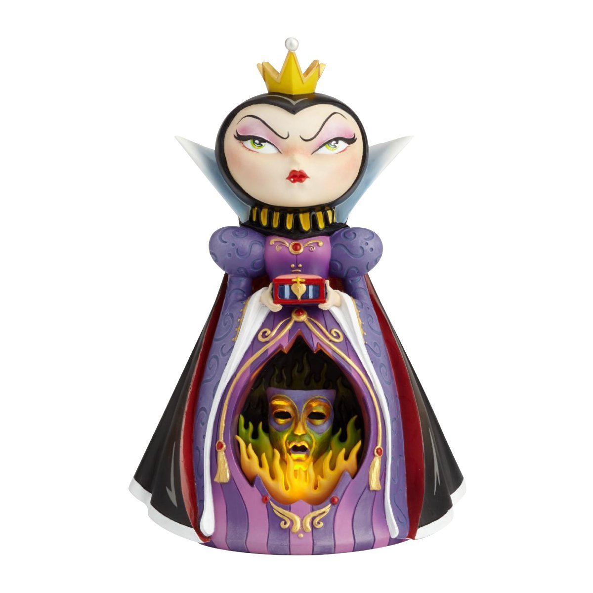 Miss Mindy Evil Queen Stone Resin Figurine - Gothic Home Decor, Disney Villain Collectible, Perfect for Halloween & Fairy Tale Themed Displays
