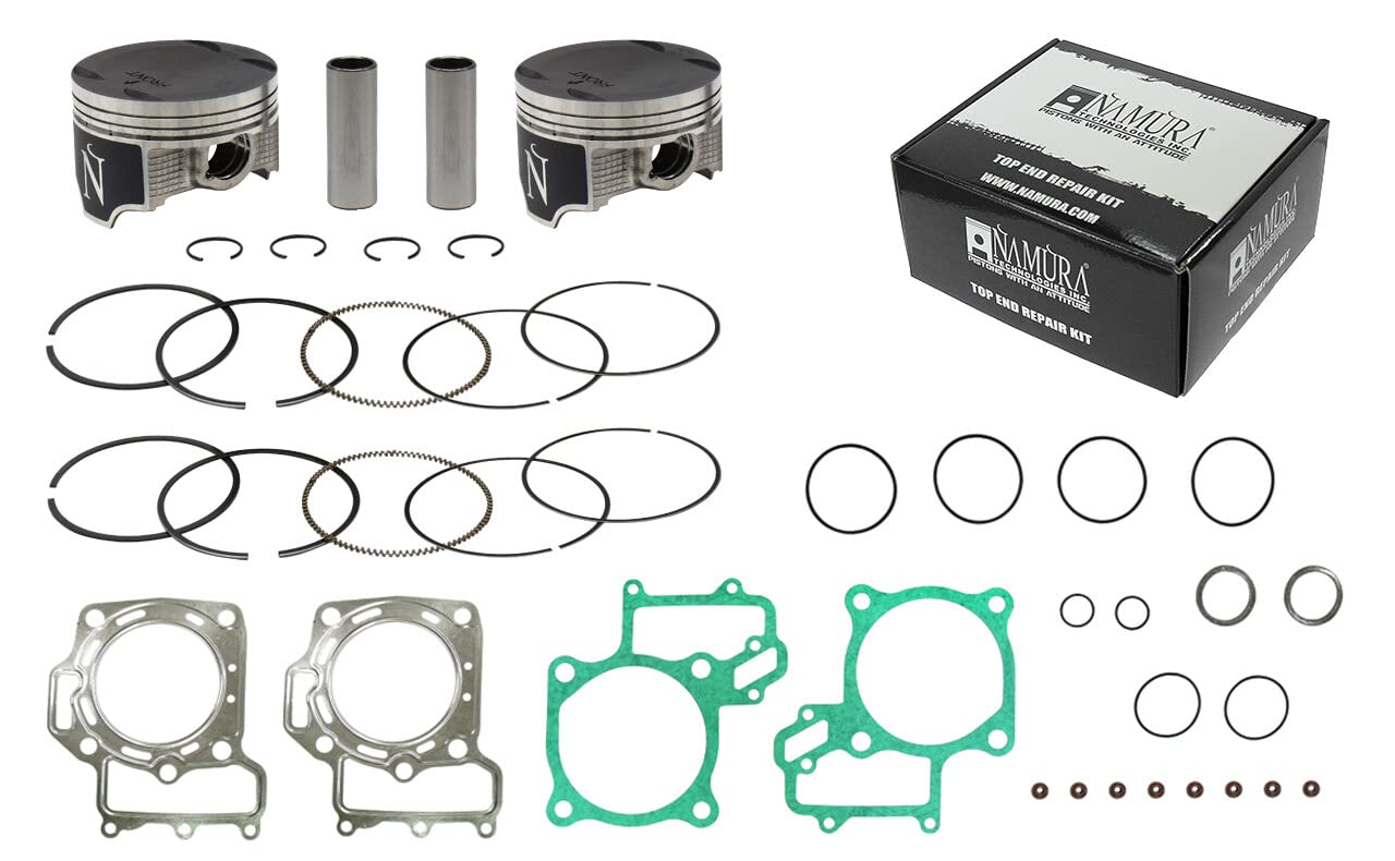186-2065 Top End Repair Kit for Small Engines - High Performance Piston Rings & Gaskets Set - Perfect for Lawn Mowers, Motorcycles & Power Equipment Maintenance