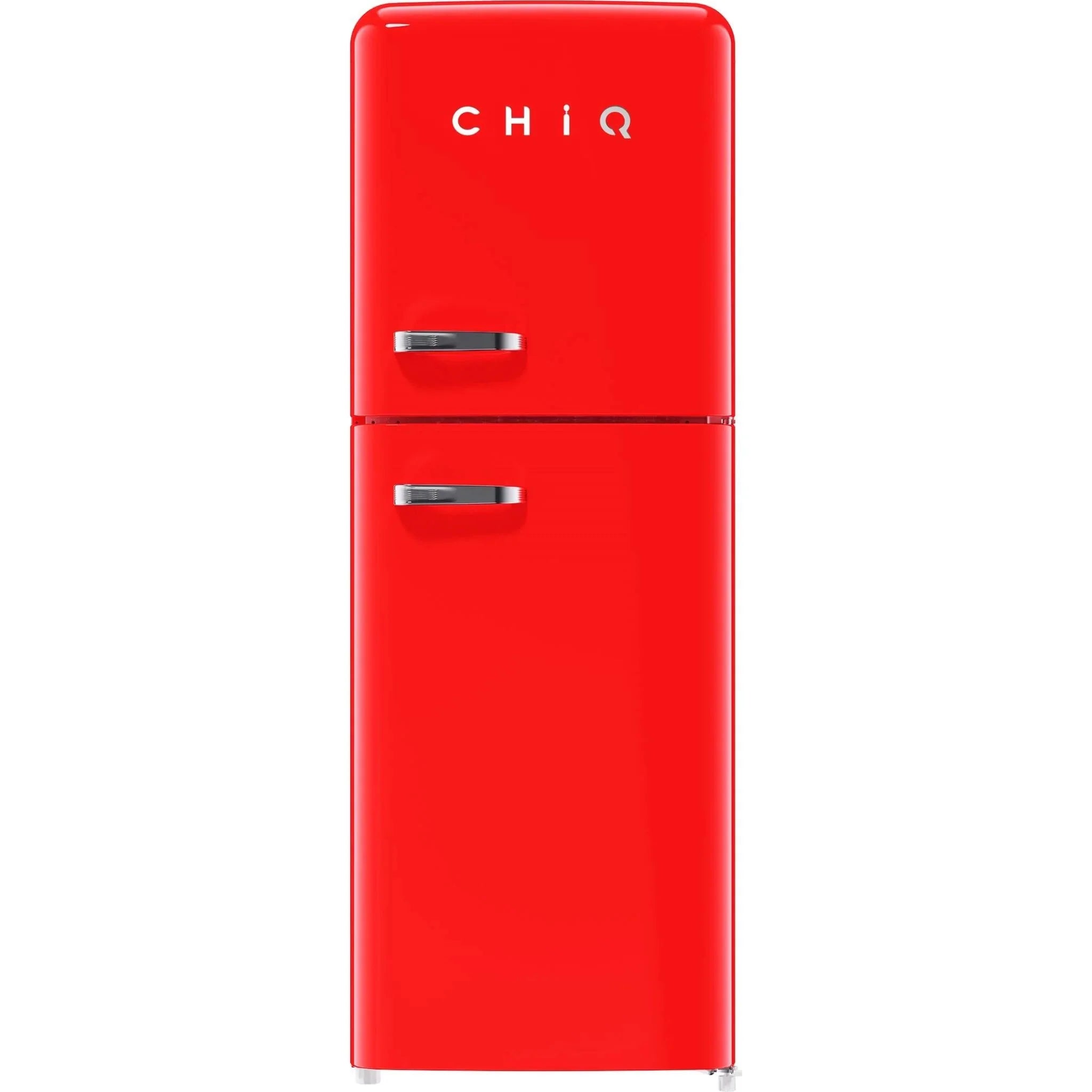 Brand New CHiQ CRTM199NR3 202L Retro Top Mount Refrigerator - 5 Year Warranty | Vintage Style Mini Fridge for Kitchen, Office, Dorm Room, Garage & Home Bar