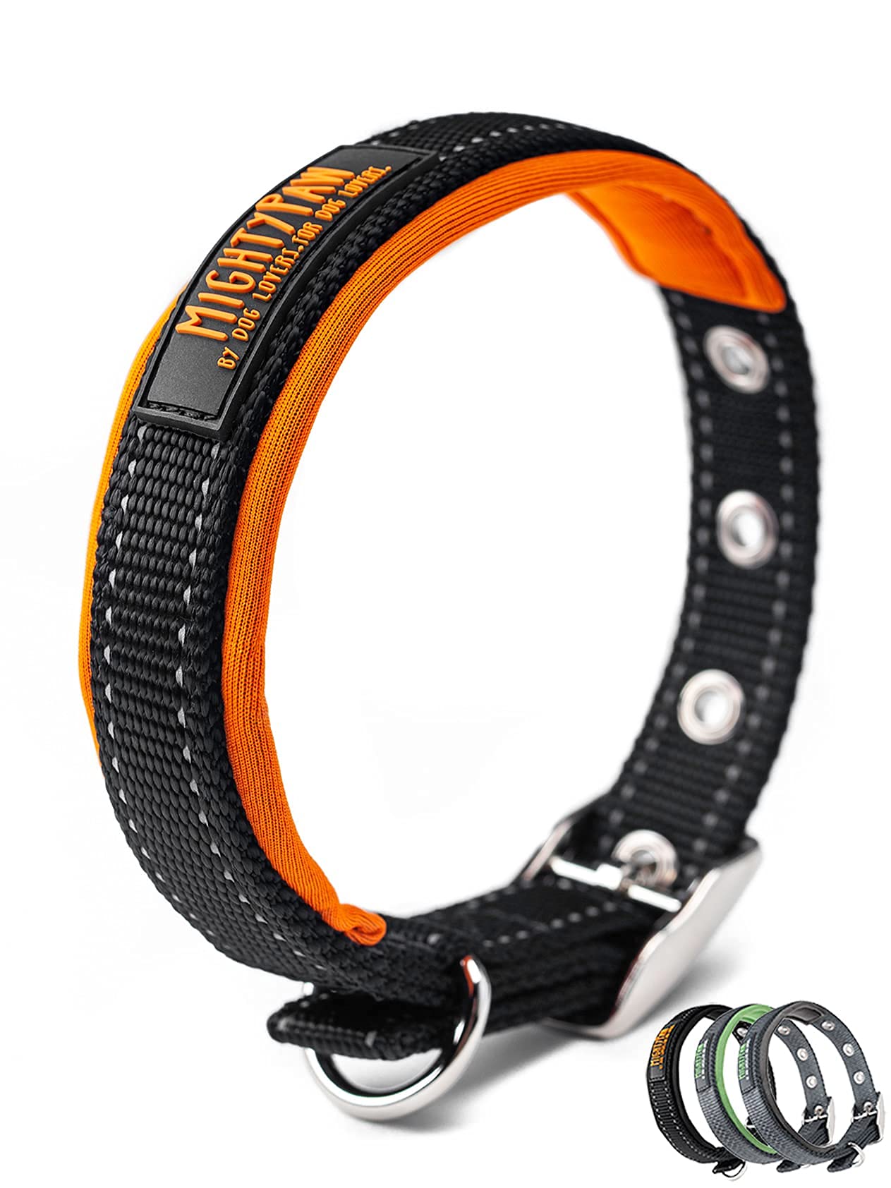 Mighty Paw Ultra Soft Dog Collar with Neoprene Padding - Adjustable All-Metal Buckle for Small & Large Dogs - Durable & Comfortable Pet Collar for Daily Walks, Training & Outdoor Adventures