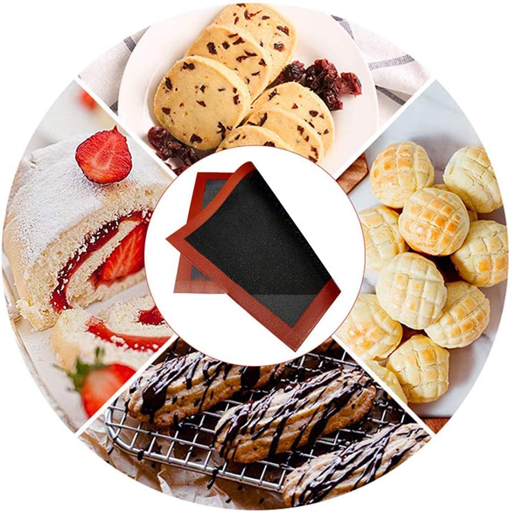 Non-Slip Micro-Perforated Silicone Baking Mat for Biscuits, Macarons & Pizza | Oven & Microwave Safe | Perfect for Pastry Chefs, Home Bakers & Beginners | Ideal for Baking, Roasting & Food Prep
