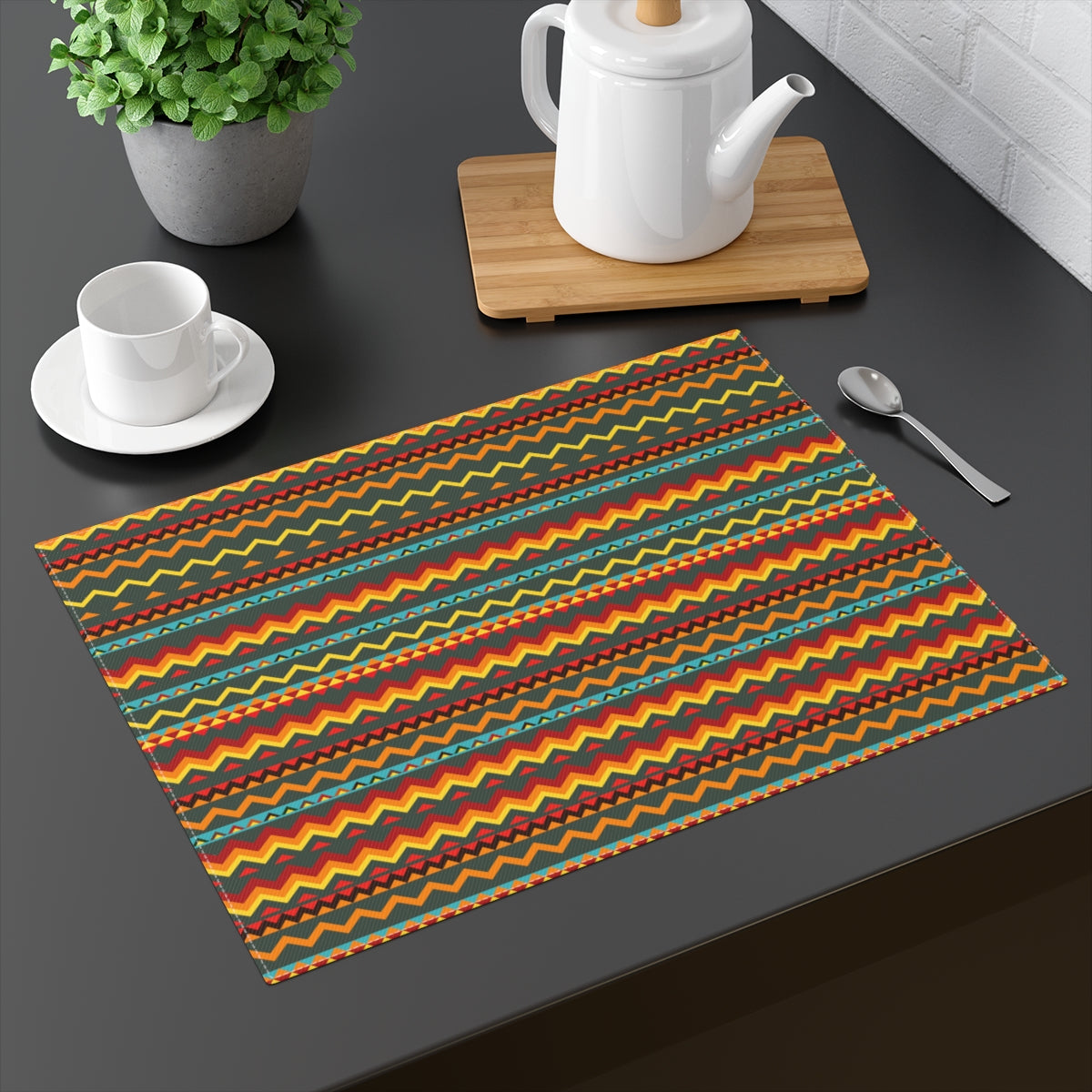 Sahara Sunset Placemats Set of 4 - Waterproof & Heat-Resistant Table Mats for Dining, Kitchen, and Outdoor Use - Perfect for Home Decor, Parties, and Picnics
