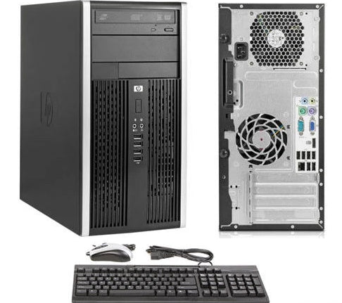 HP Tower Desktop Computer - Core 2 Duo Processor, Windows 7 Pro, 19