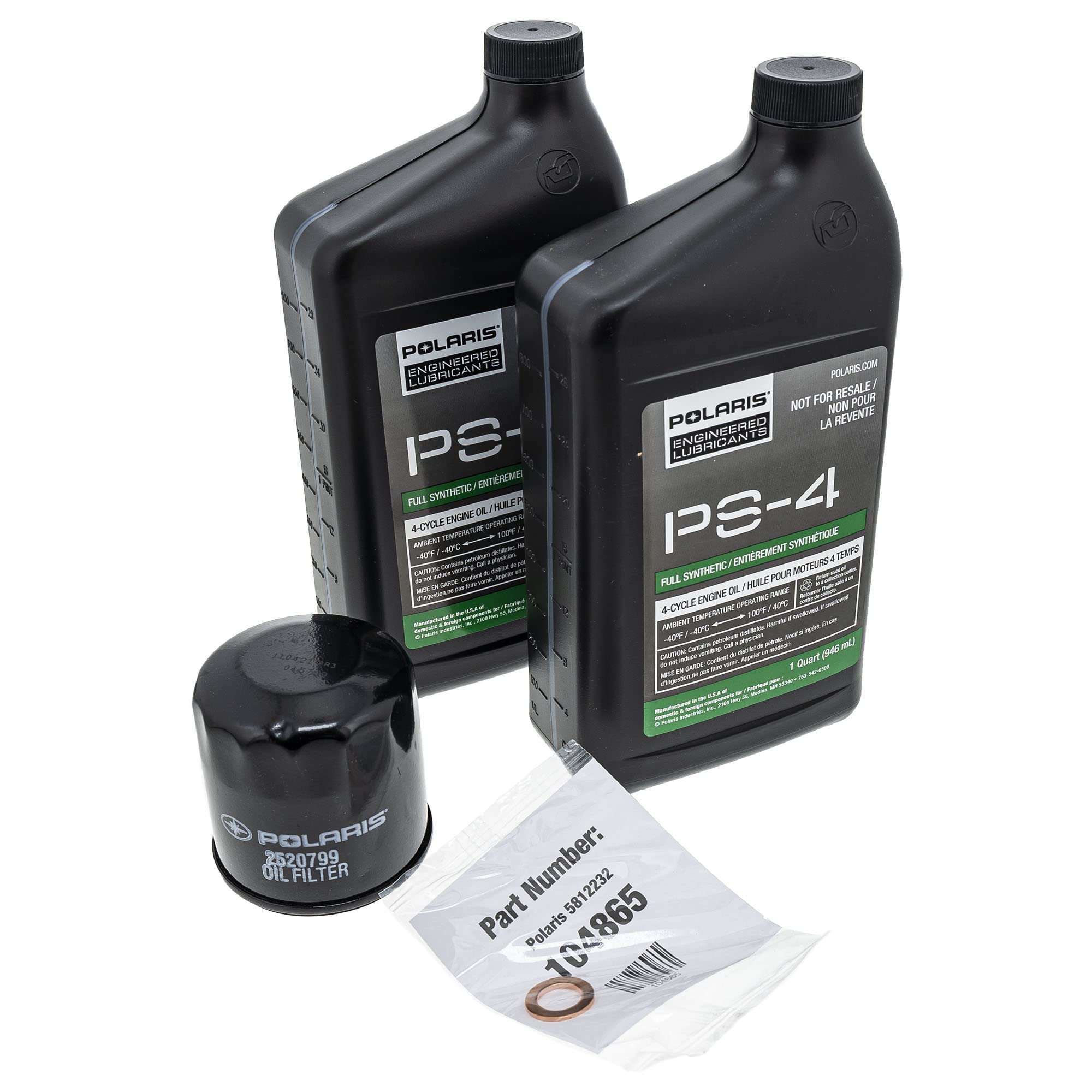 **Polaris PS-4 Full Synthetic Oil Change Kit with Oil Filter - Compatible with 2002 Polaris Magnum 325 4x4 ATV - Perfect for Off-Roading & Trail Maintenance**