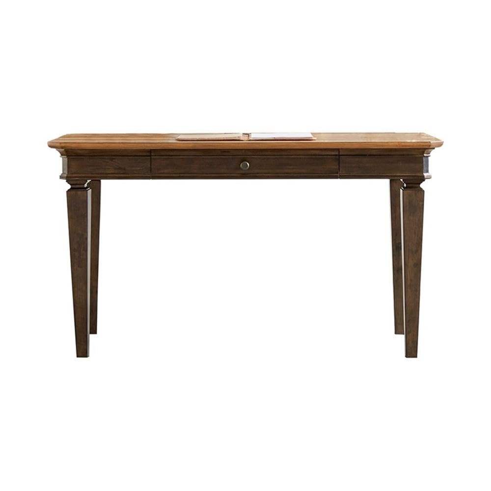 Martin Furniture IMSA384 Executive Writing Desk - Brown Wooden Office Desk for Home & Business Workspace | Perfect for Remote Work, Study & Professional Office Setup