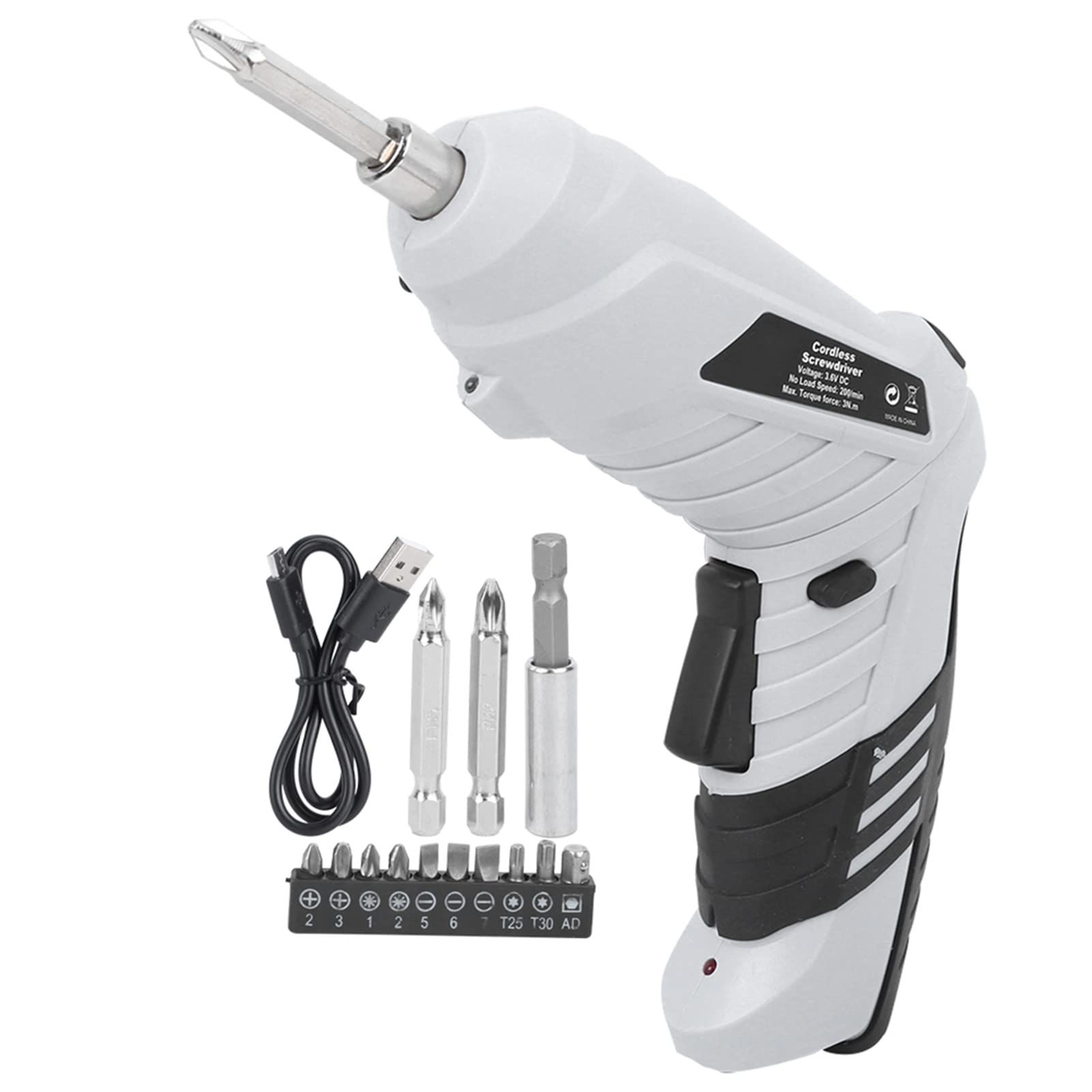 3.6V Cordless Electric Screwdriver Drill Kit - 16Pcs Rechargeable Power Drill with LED Work Light & Lithium-Ion Battery | Perfect for DIY Home Projects, Furniture Assembly, and Professional Construction Work