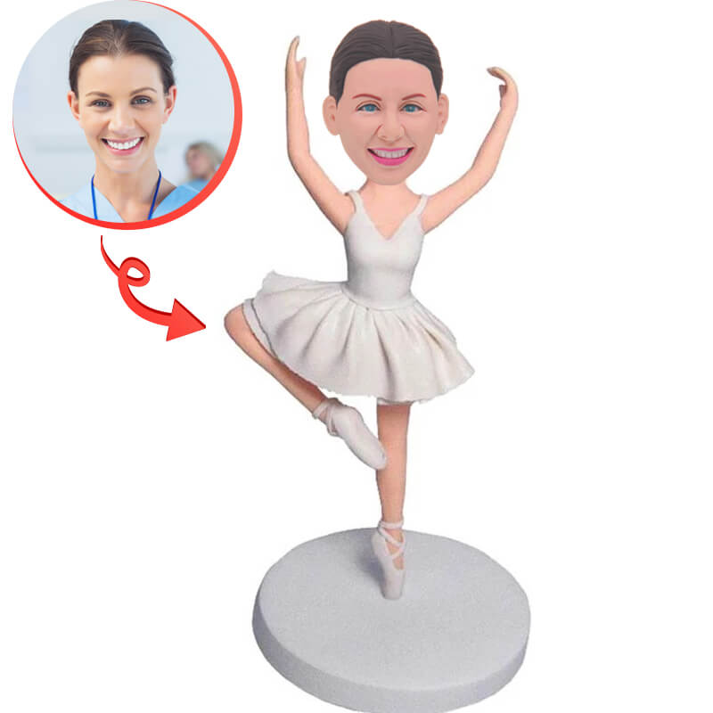 Custom Ballerina Bobblehead Figurine - Personalized Dance Gift for Ballet Lovers, Dancers & Teachers - Perfect for Birthdays, Graduations & Dance Recitals