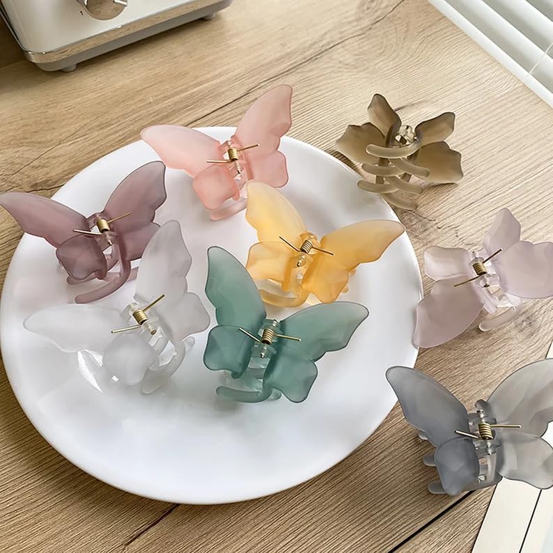 LIVECOOL Matte Hair Claw Clips for Women & Girls - 4Pcs Set (3+1 Free) Non-Slip Tight Grip Barrettes Hair Accessories - Perfect for Ponytails, Buns & Everyday Hairstyles