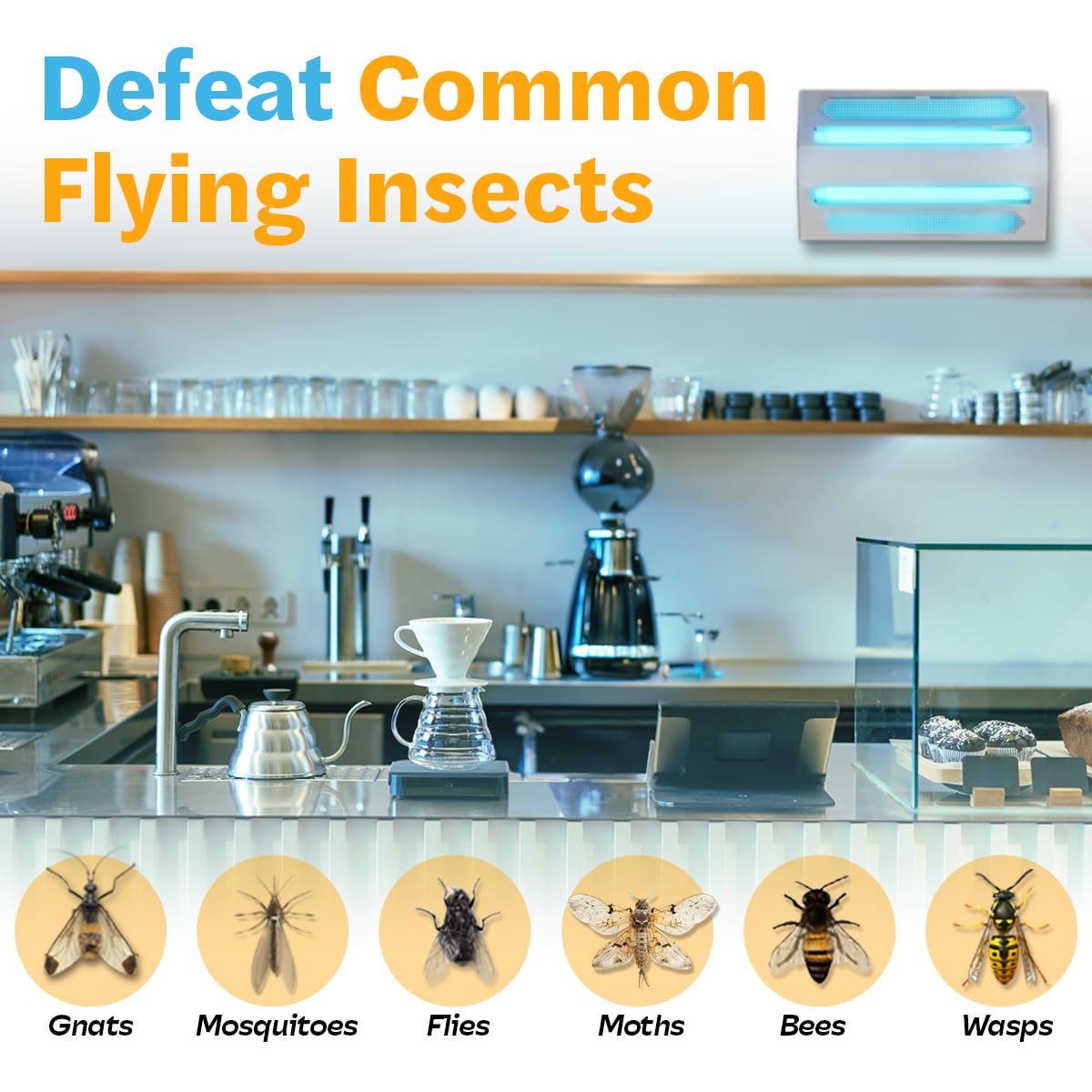 Gardner iFly Indoor Wall Mounted UV Fly Light Trap - Effective for Capturing Flies, Moths, Mosquitos & Flying Insects | Ideal for Kitchens, Restaurants, Warehouses & Home Use