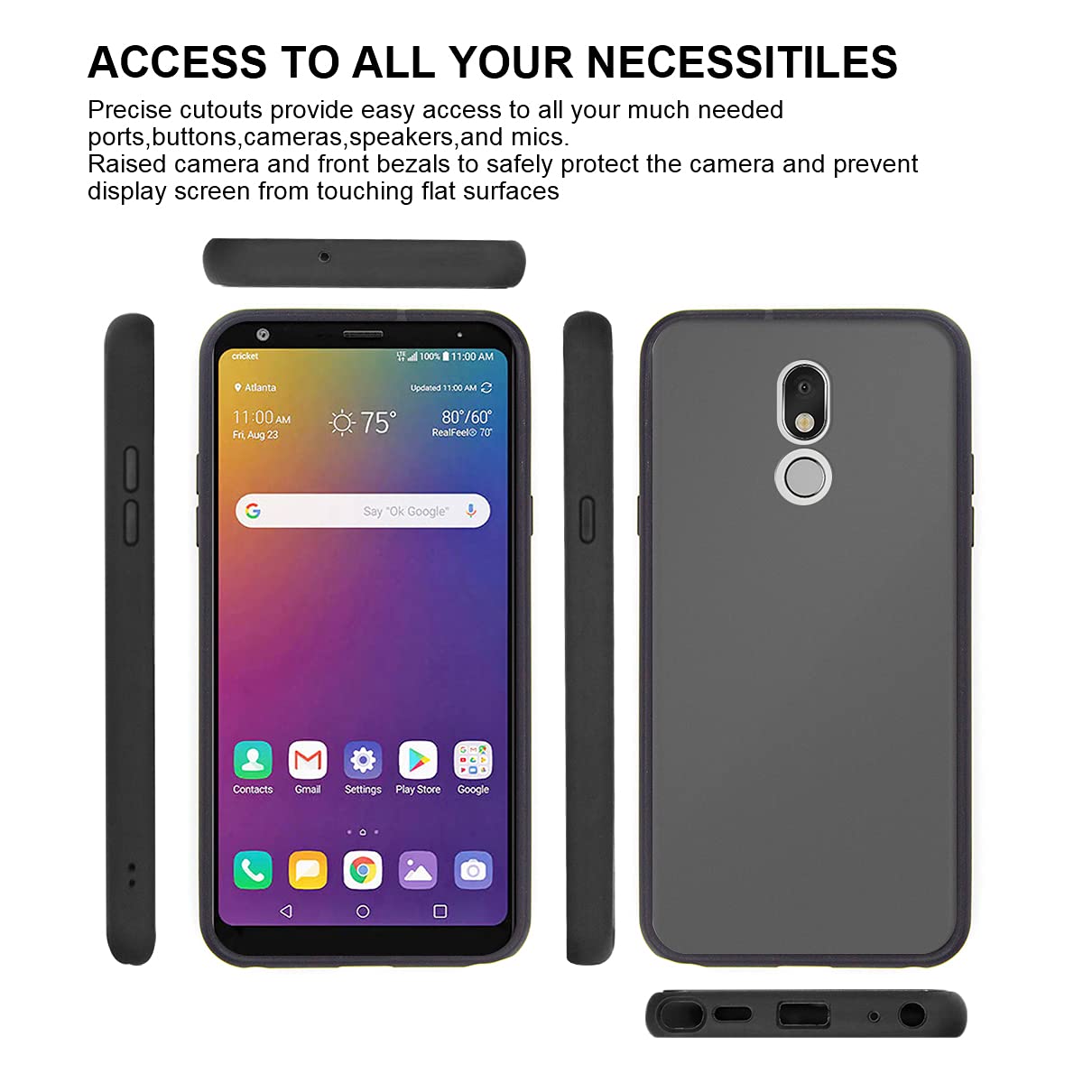 Custom LG Stylo 5 Phone Case - Personalized Multi-Photo Collage Design - Matte Black Hard Cover for Birthday, Christmas & Valentine's Gifts - Perfect for Her & Him - Ideal for Everyday Protection & Special Occasions