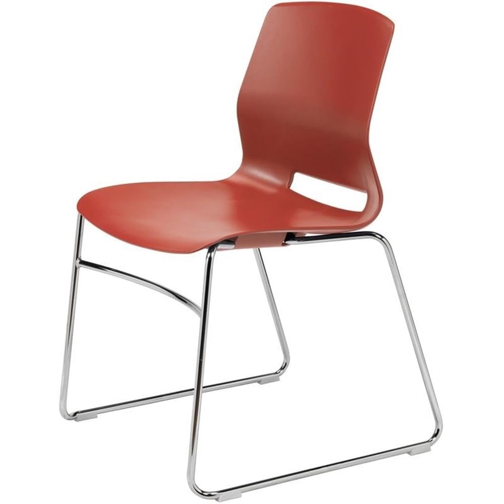 Lola Stack Chair Peri Red - Modern Stackable Dining Chair for Home, Office & Outdoor Use - Durable & Comfortable Seating Solution
