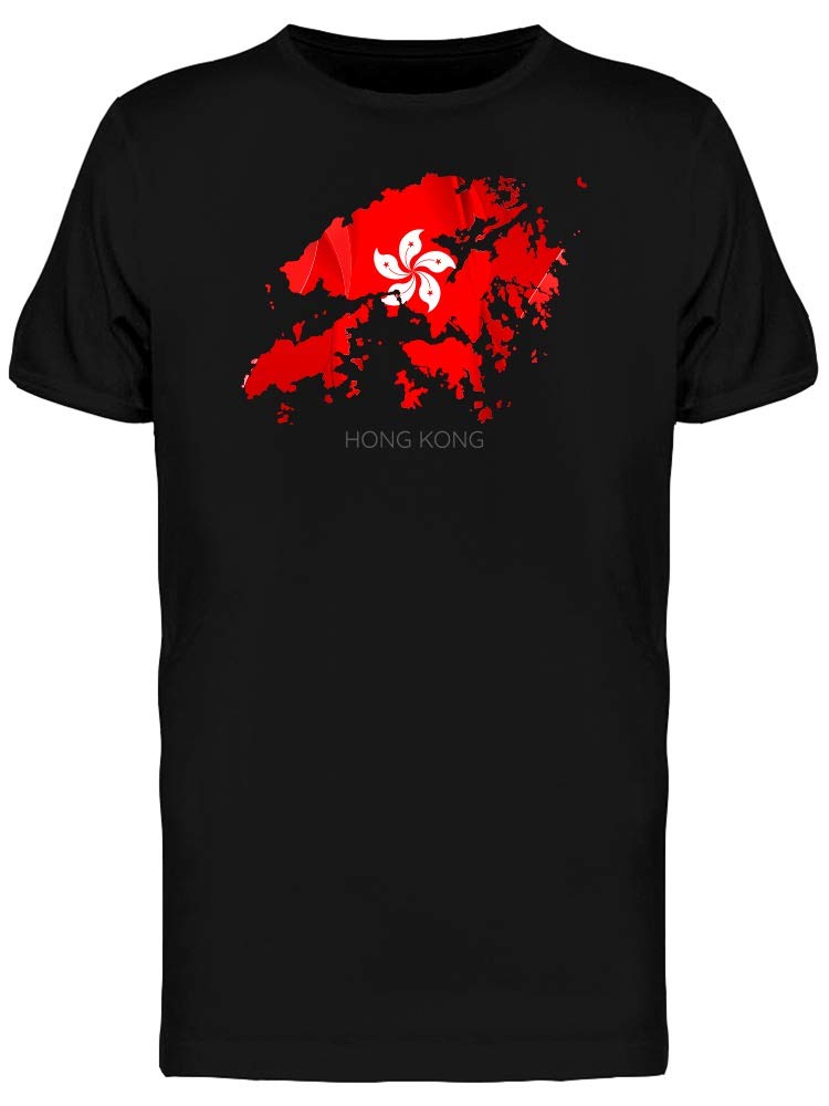 Hong Kong Flag Texture Map T-Shirt for Men - Patriotic & Stylish Casual Wear for Travel, Events & Everyday Outfits