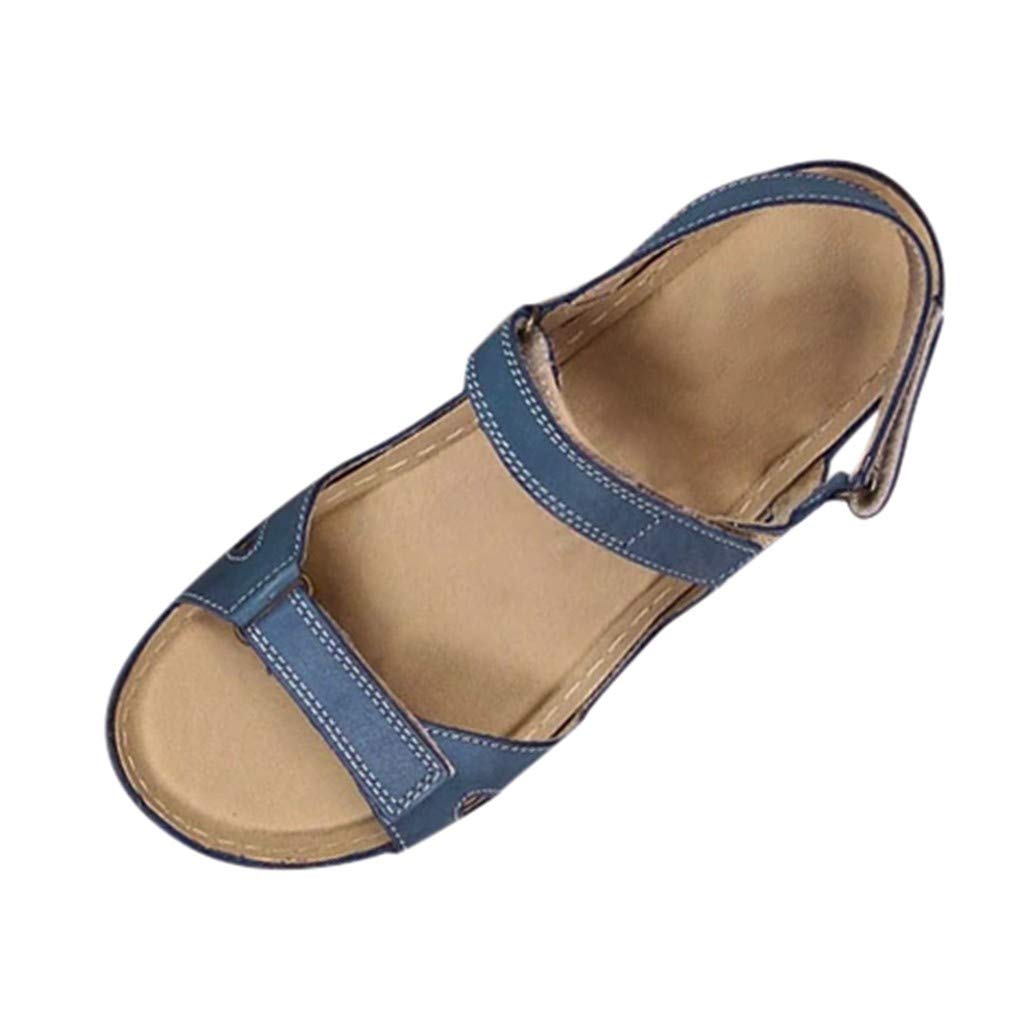 Women's Wedge Sandals with Ankle Buckle - Summer Beach Open Toe Espadrille Platform Shoes for Casual Outings, Vacations & Date Nights