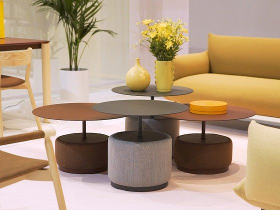 Midj Bloom Sound Absorbing Coffee Table - Modern Noise Reducing Living Room Furniture for Home Office & Small Spaces