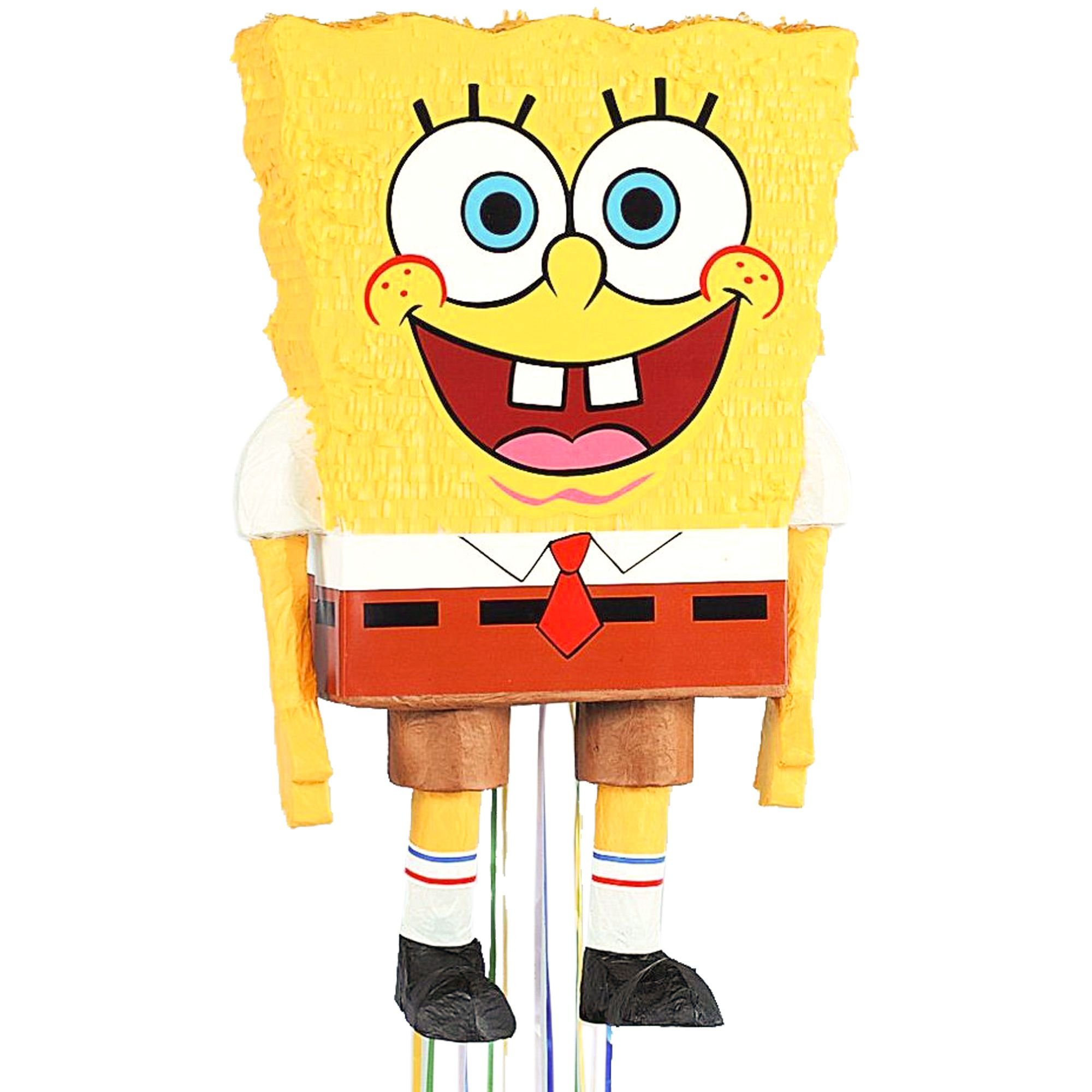 SpongeBob SquarePants 3D Pull Pinata - 23x14 Inch Party Game for Kids Birthday & Celebrations | Unique Industries