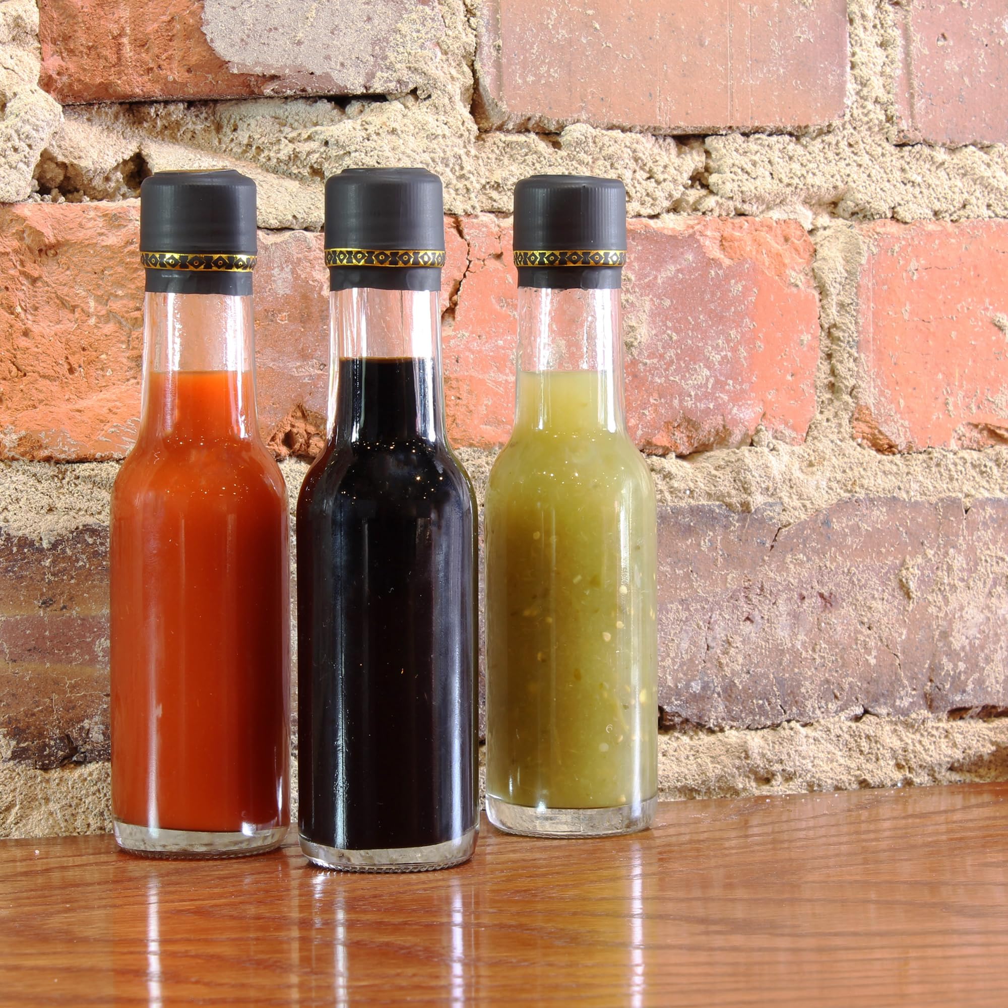 Cornucopia 3oz Mini Hot Sauce Bottles (24-Pack) - Small Sauce Containers with Red Caps, Dripper Inserts & Black Shrink Bands - Perfect for Restaurants, Catering, Parties & Home Use