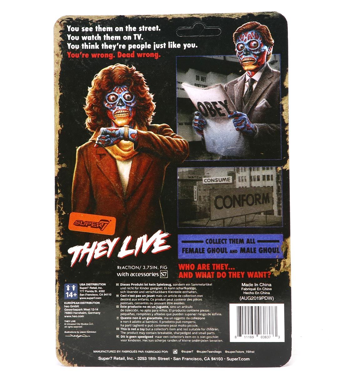 Female Ghoul They Live ReAction Figure - Retro Horror Movie Collectible for Fans & Display