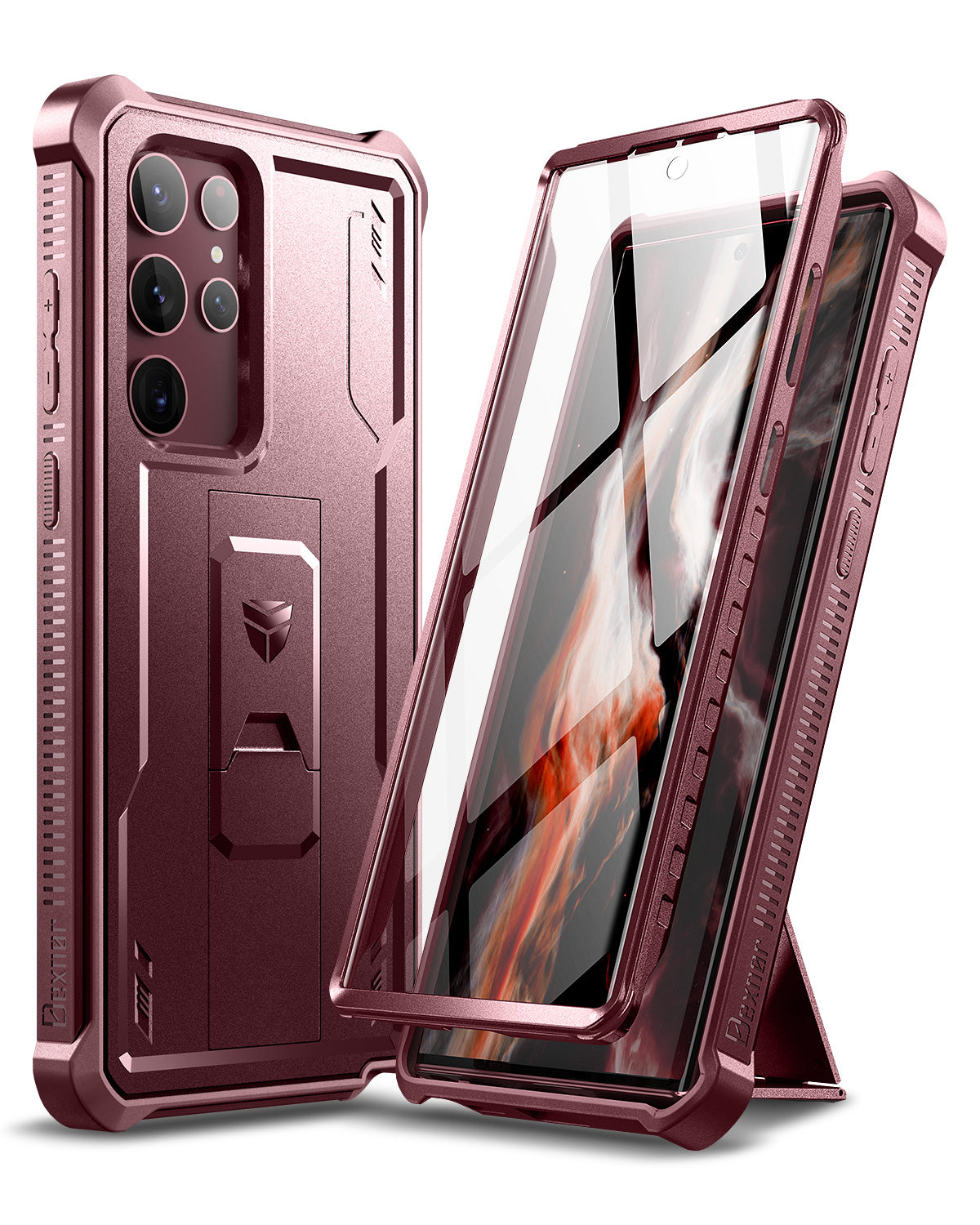 **Dexnor Heavy Duty Shockproof Rugged Case for Samsung Galaxy S22 Ultra with Built-in Kickstand & Screen Protector – Perfect for Outdoor, Work, and Travel**