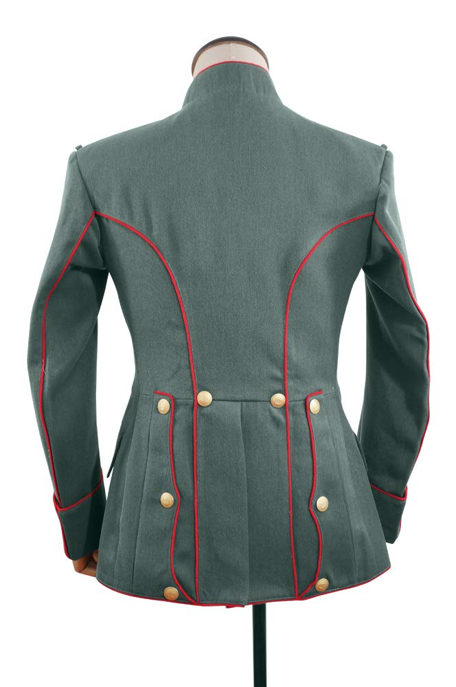 Original German WWI Uhlan Officer Gabardine Tunic with Red Piping - Authentic Military Uniform for Reenactment & Historical Collection