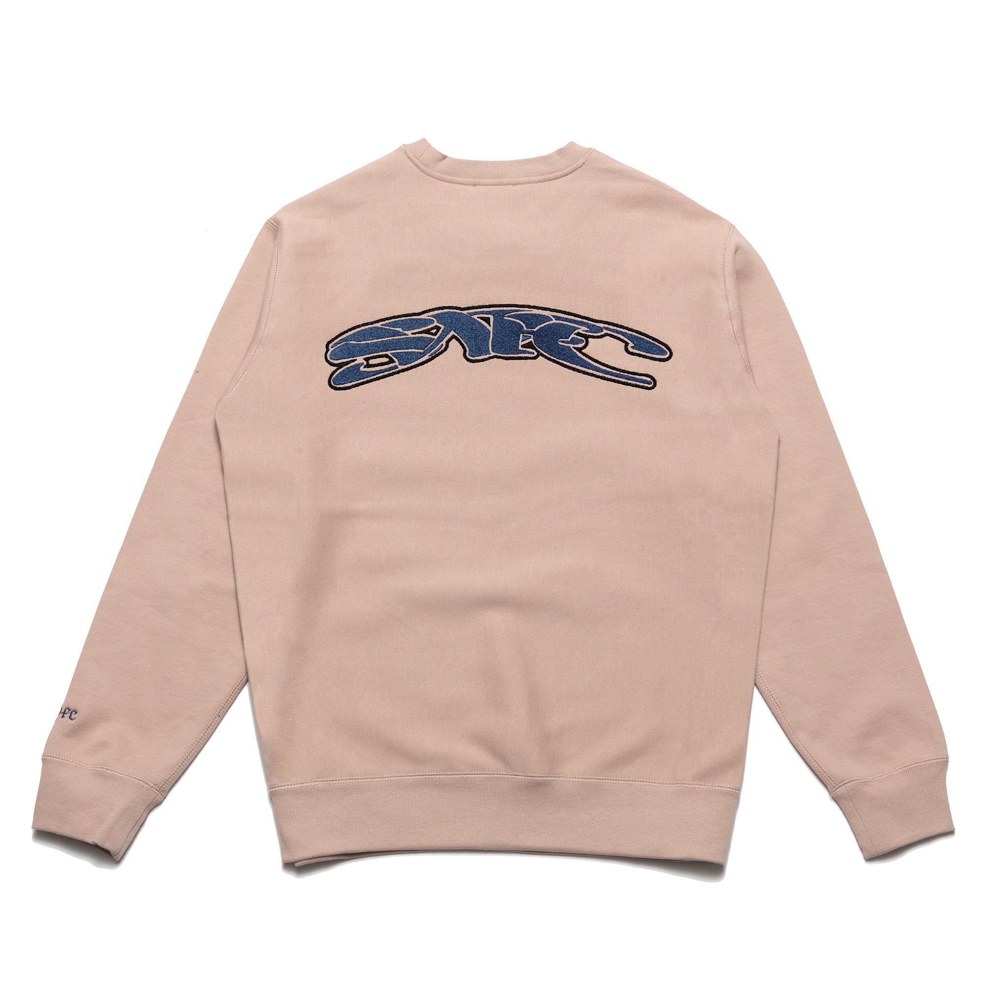 Chrystie NYC x Soho Warriors SWFC Twisted Logo Crewneck Sweatshirt - Light Pink | Streetwear Fashion for Urban Style & Casual Outfits
