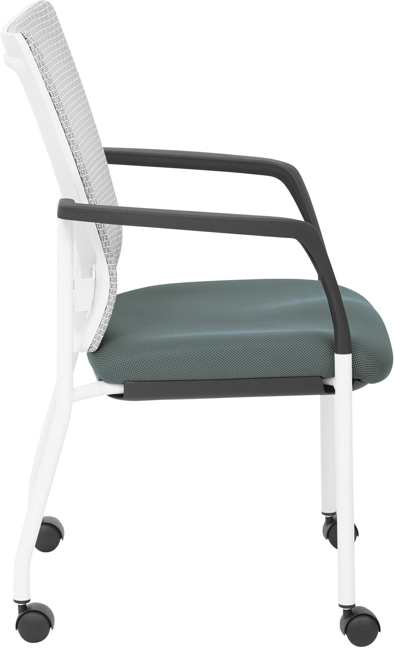 Office Star ProGrid® Mesh Back Visitor Chair with Casters - Ergonomic Office Guest Chair with Adjustable Height & Swivel Base [8840W] - Perfect for Reception Areas, Conference Rooms & Home Offices