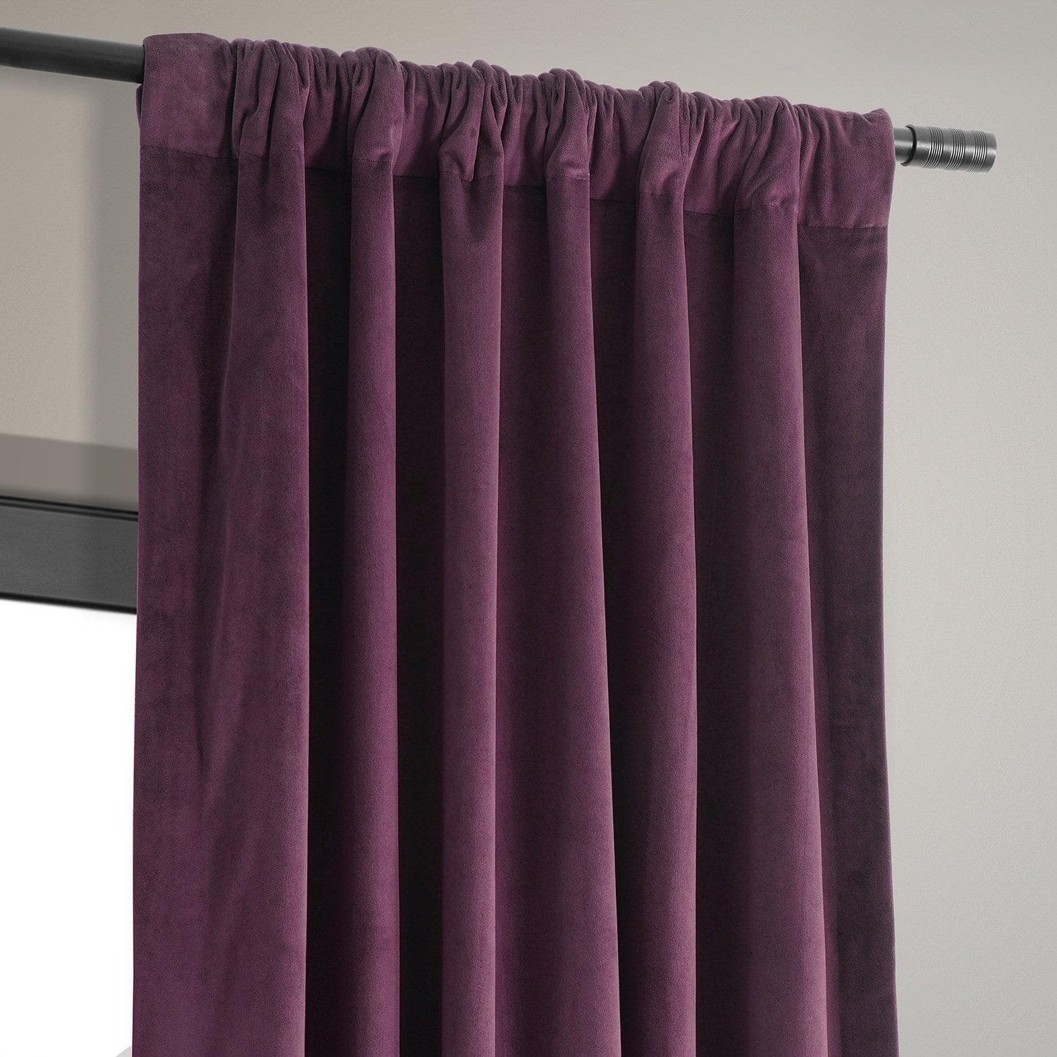 Premium Cabernet Signature Velvet Blackout Curtains - Thermal Insulated Room Darkening Drapes for Bedroom, Living Room & Home Theater (52
