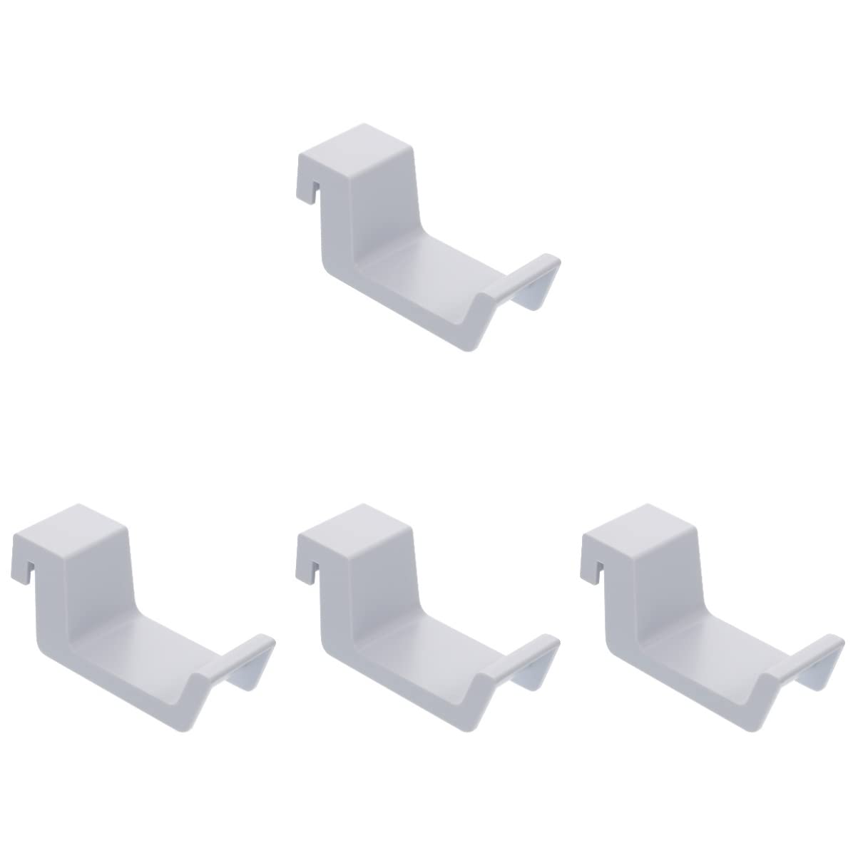 Milisten 4-Piece White Acrylic Headphone Stand Wall Mount - Adjustable Gaming Headset Holder for PS5, Xbox, PC - Foldable Desk & Home Storage Rack with Hooks - Perfect for Bedroom, Office, and Gaming Setup Organization