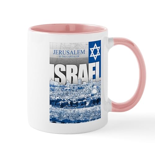 White/Pink Inside - Jerusalem, Israel Mug