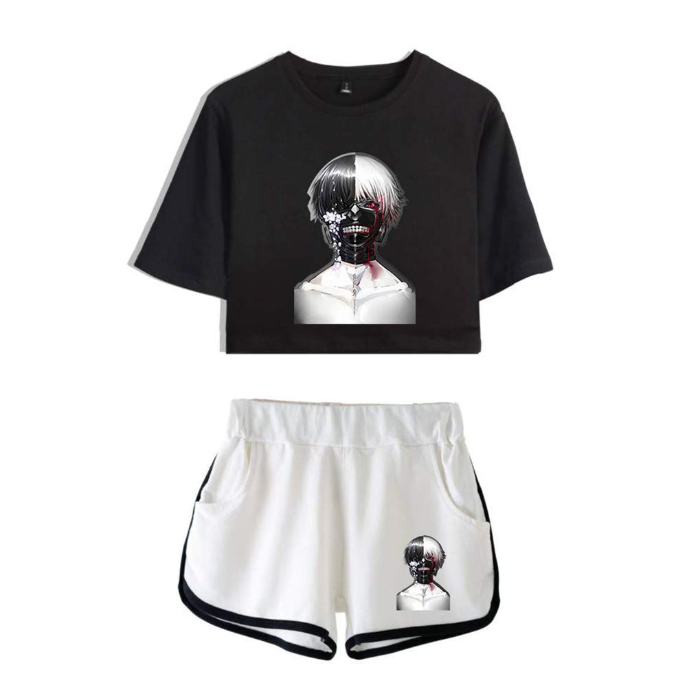 2 Piece Anime Outfits for Women - Summer Hentai Crop Top and Shorts Set | Cosplay, Lingerie & Casual Wear