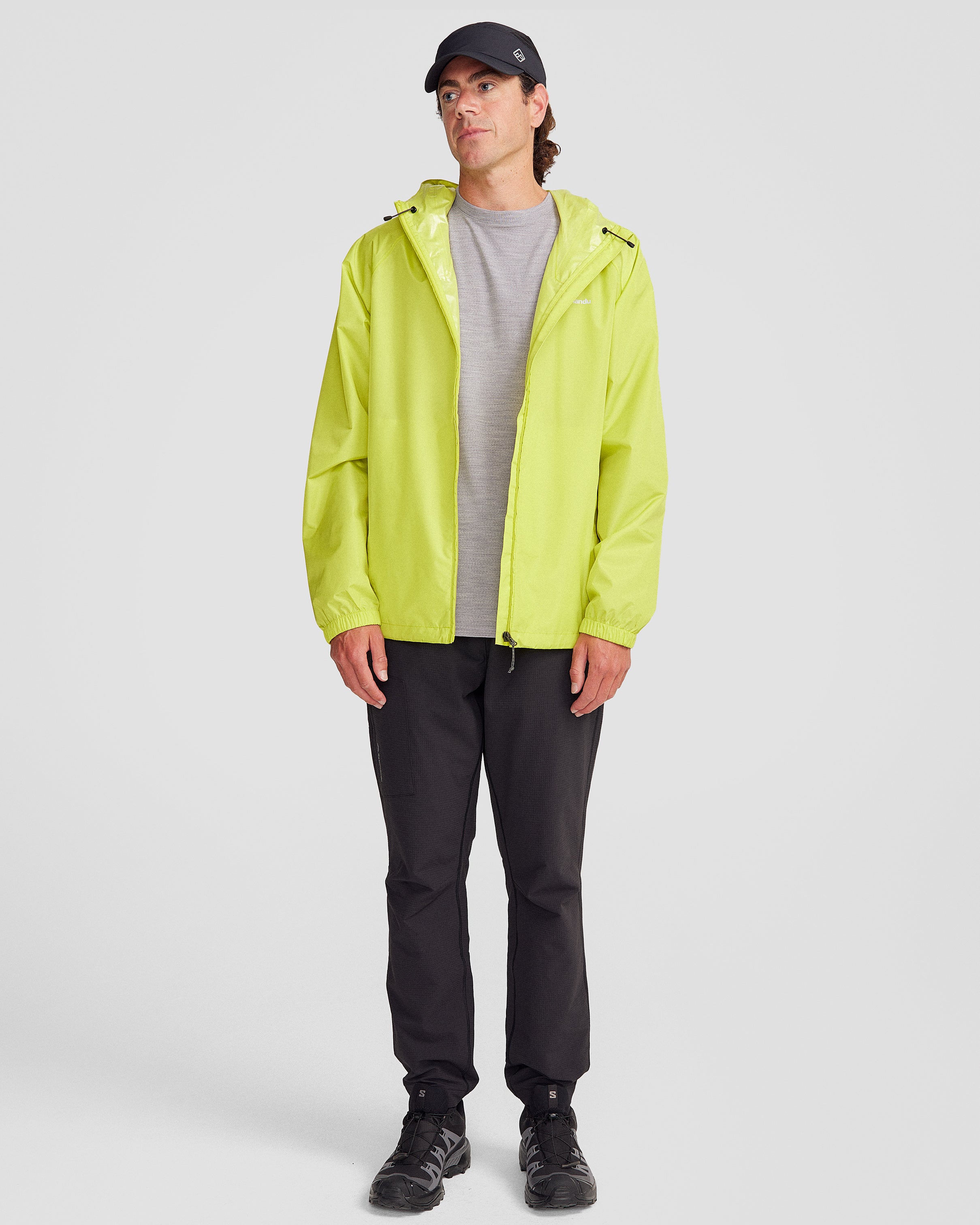 2L Men's Waterproof Rain Jacket - Lightweight & Breathable for Outdoor Activities - Bright Moss Green - Perfect for Hiking, Camping & Commuting