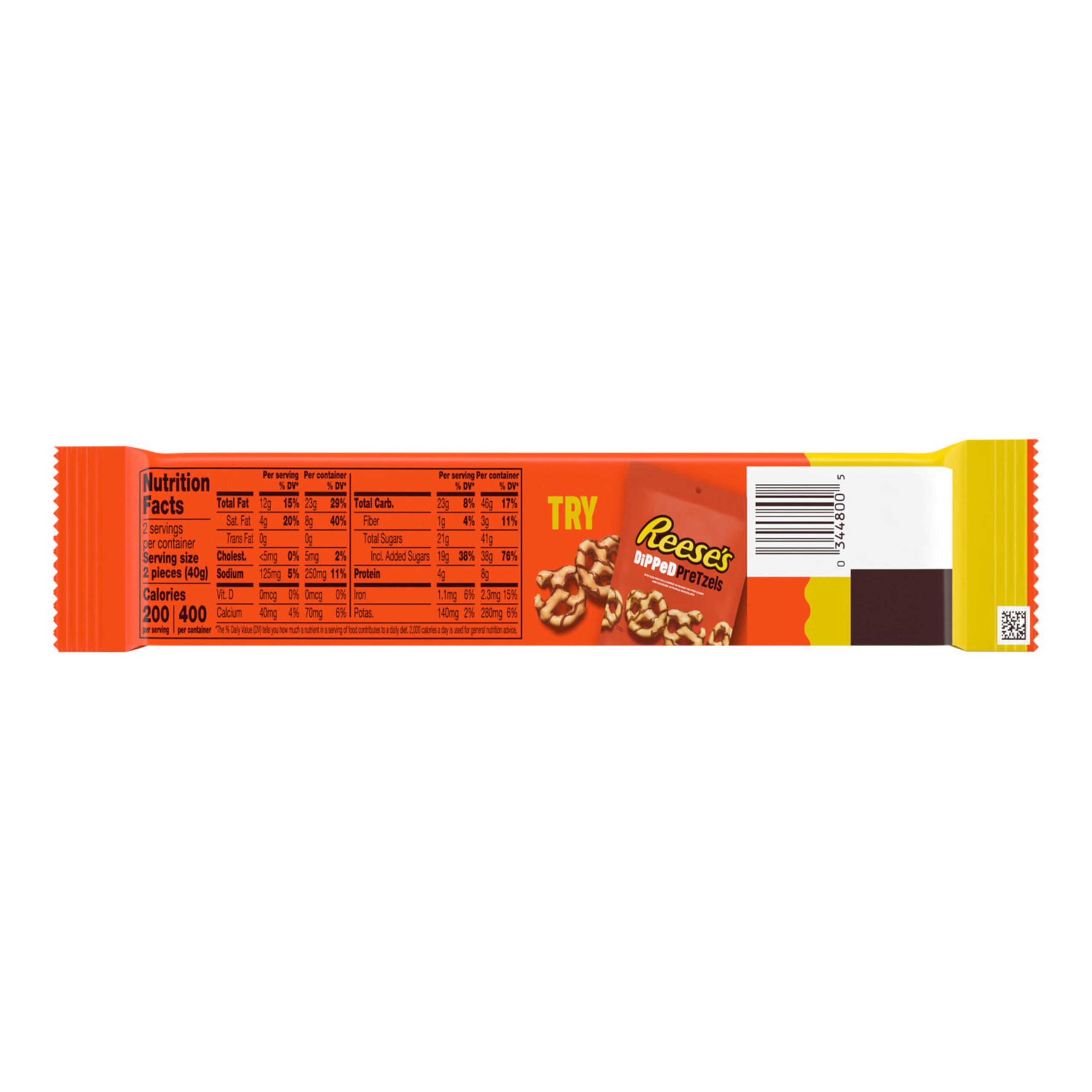 REESE'S Milk Chocolate King Size Peanut Butter Cups - 2.8 oz Candy Pack | Bulk Peanut Butter Candy | Perfect for Halloween, Christmas Gifts & Party Favors