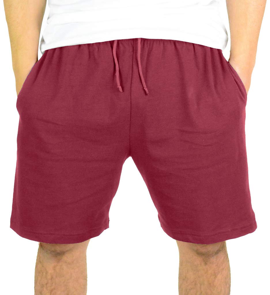 **Mato & Hash Men's 100% Cotton Drawstring Gym Shorts with Pockets - Breathable Workout Shorts for Running, Lounging & Casual Wear**    *(Use for: Gym workouts, jogging, home lounging, beach outings, and everyday casual wear.)*